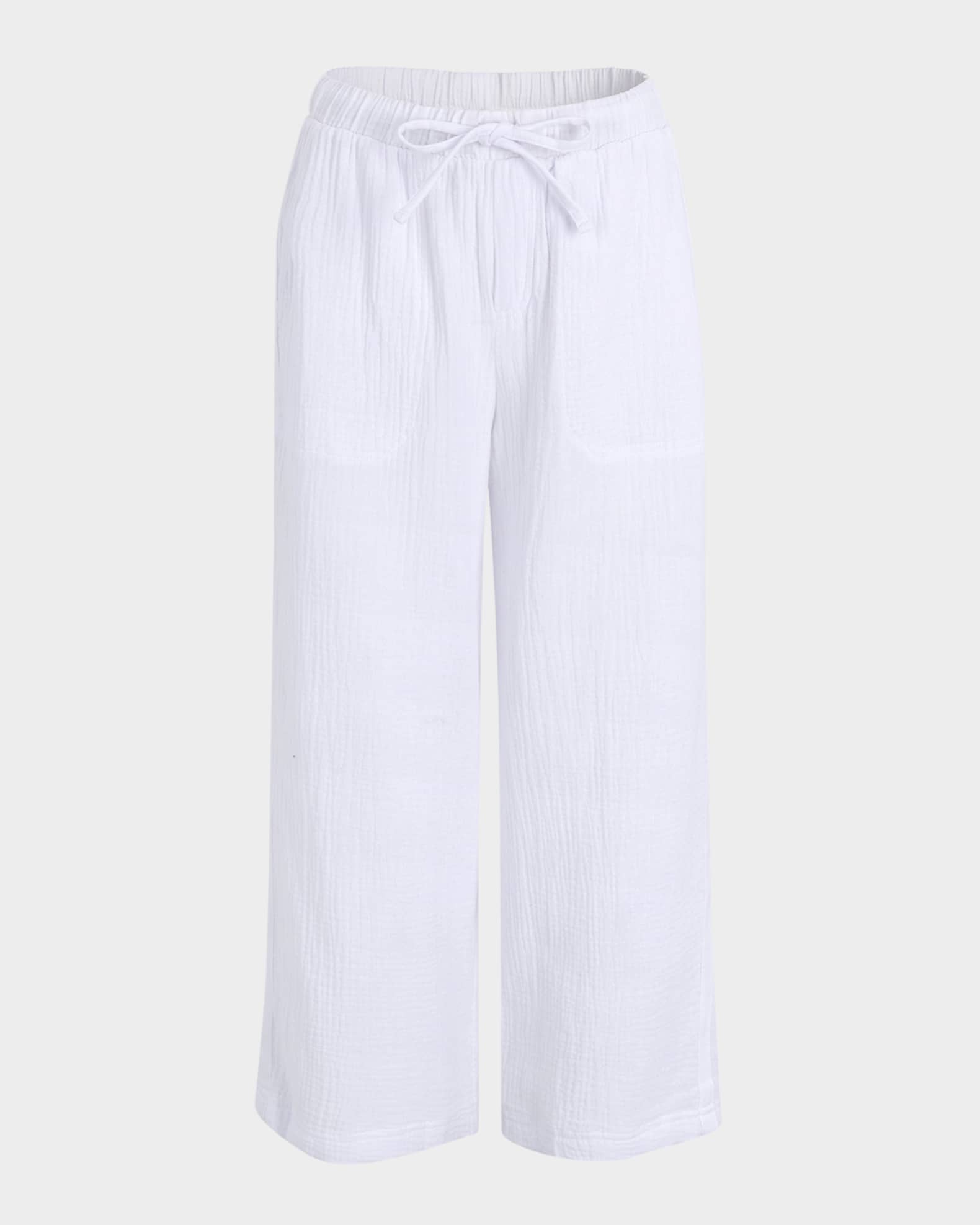 Splendid Kit Cotton Gauze Ankle Palazzo Pants Neiman Marcus