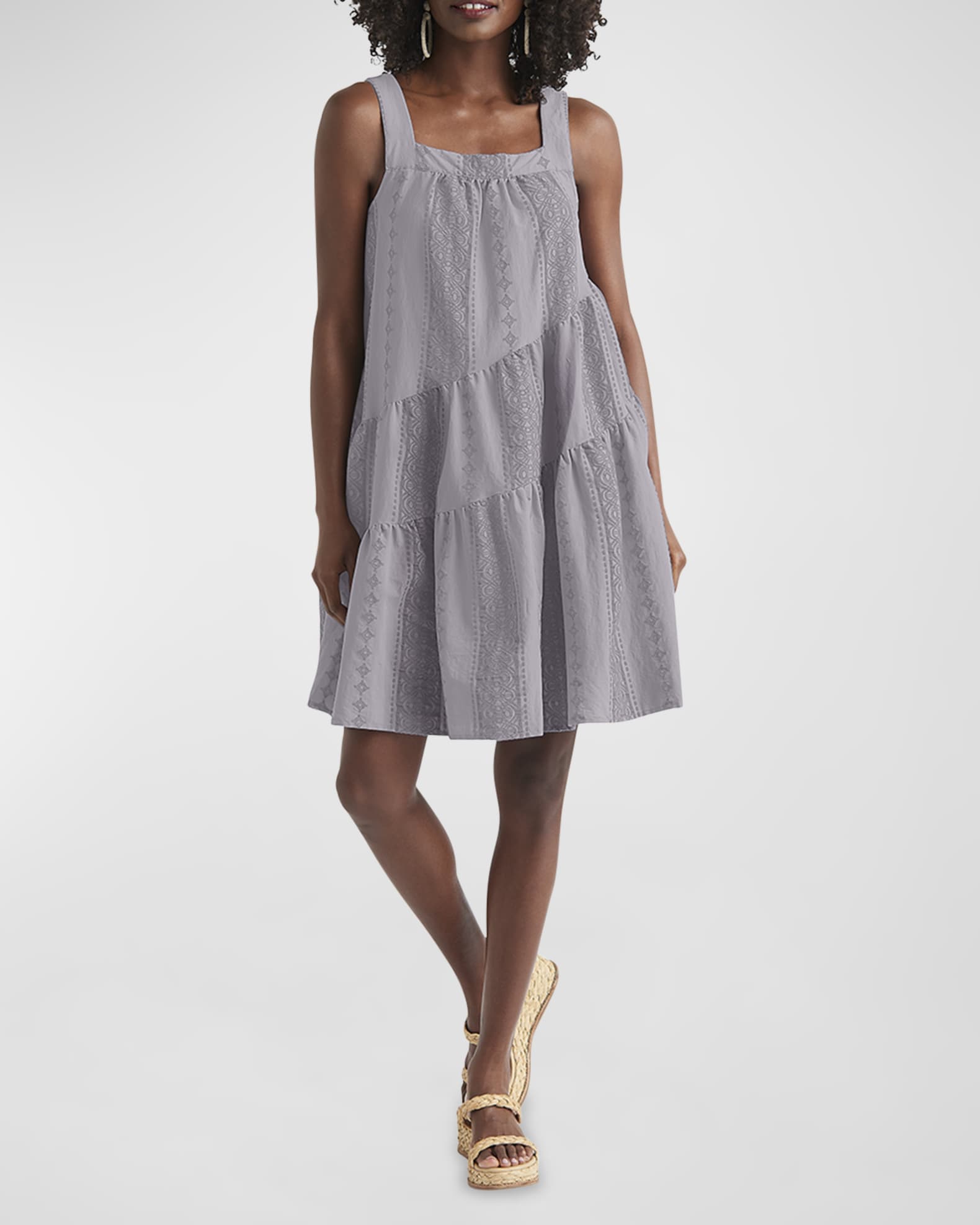 Splendid Aubrey Sleeveless Tiered Mini Babydoll Dress Neiman Marcus