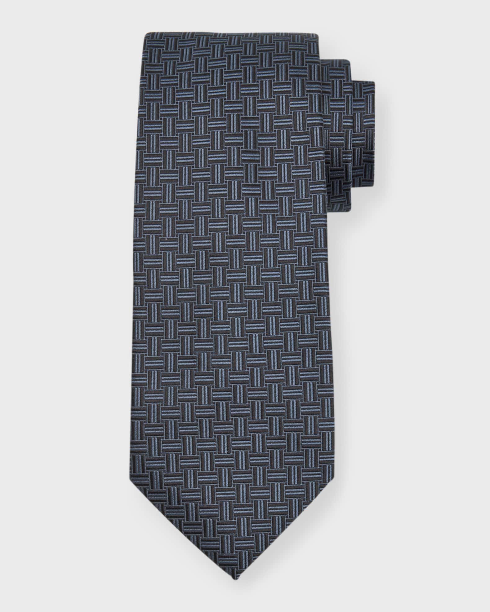 Isaia Men's Basketweave Silk Tie