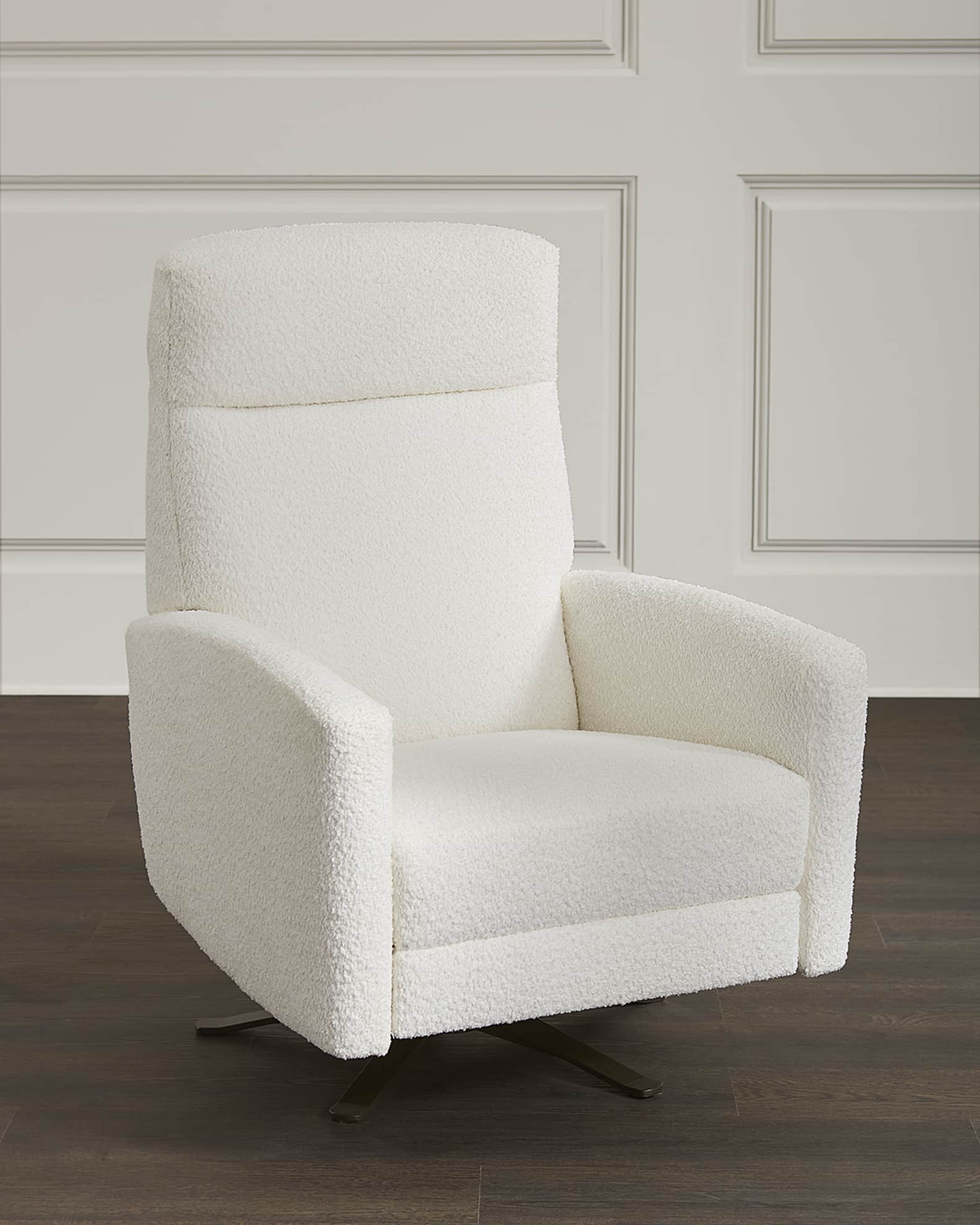 HF Custom Basil Swivel Recliner Chair Neiman Marcus