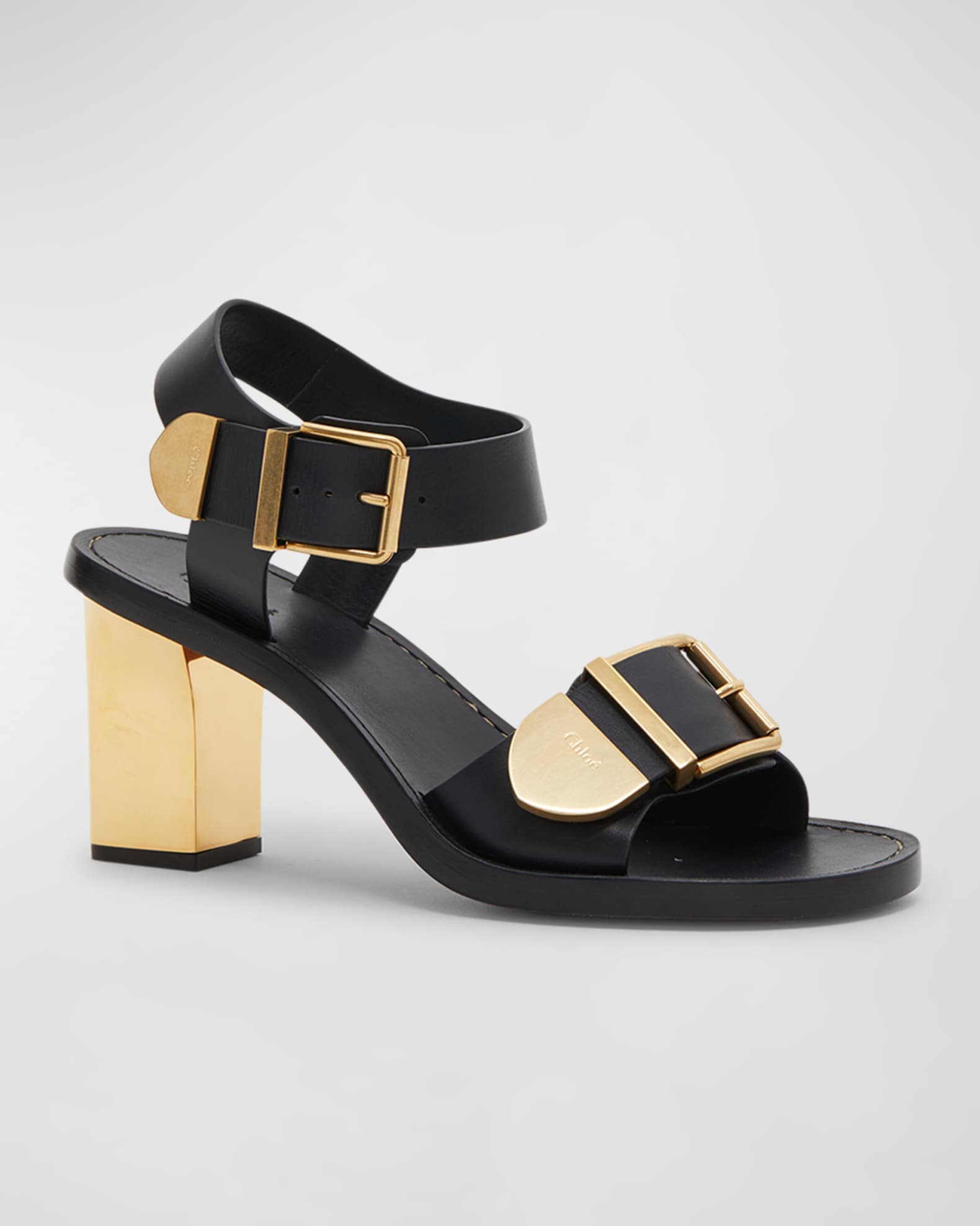 Rebecca Leather Buckle Sandals