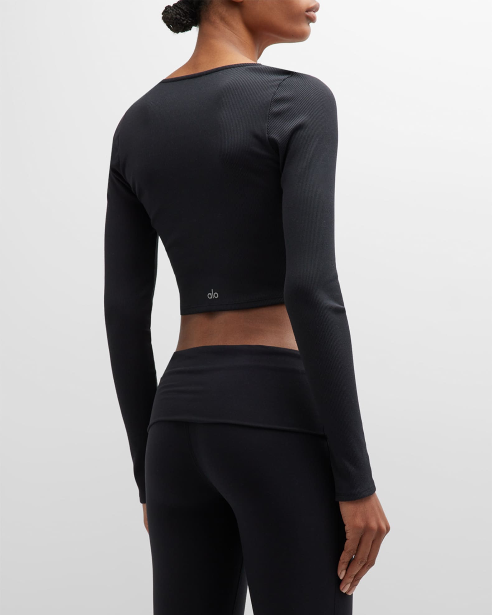 Alosoft Rib Form Long Sleeve Crop Top
