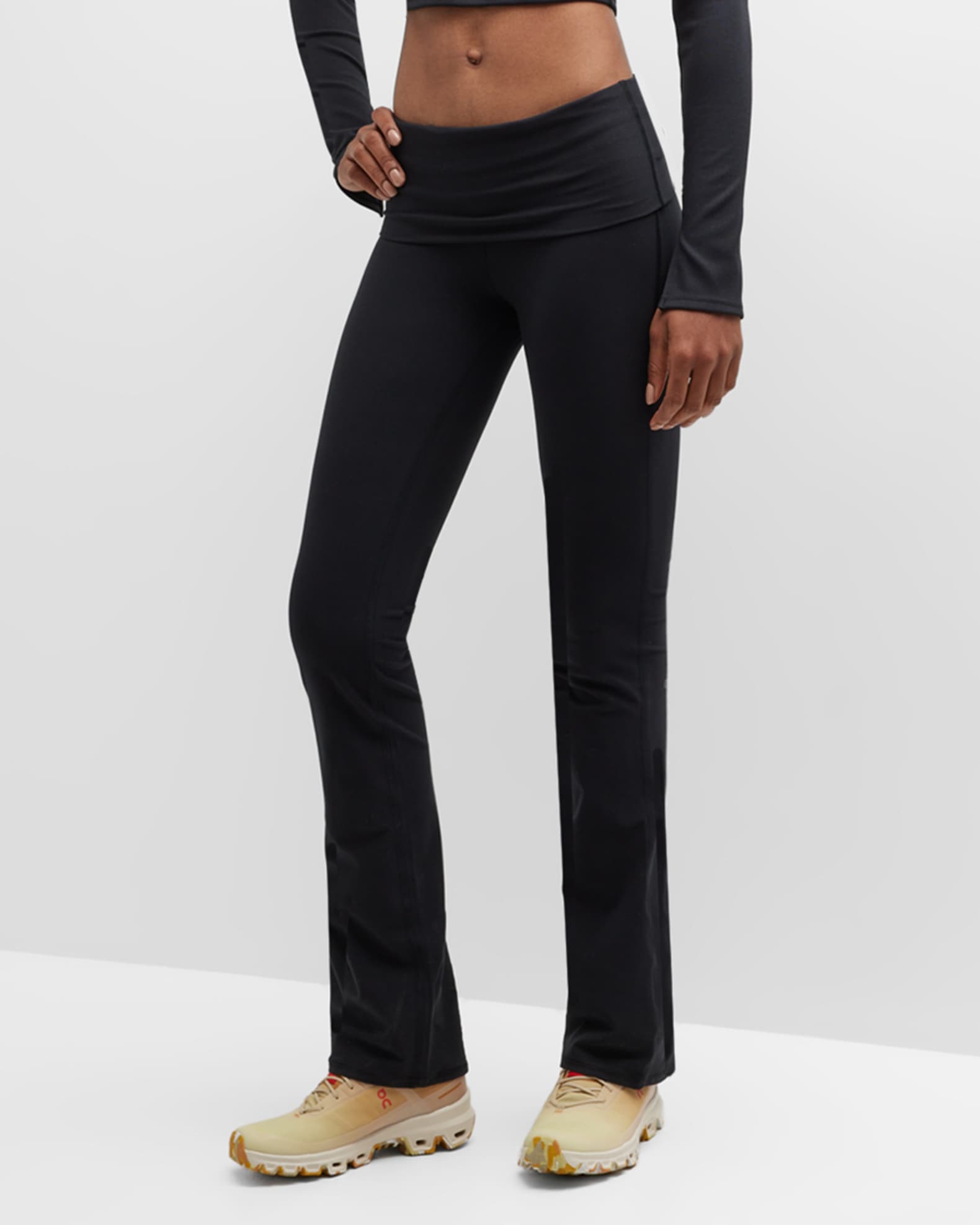 Alo Yoga Alosoft LowRise Foldover Bootcut Leggings Neiman Marcus