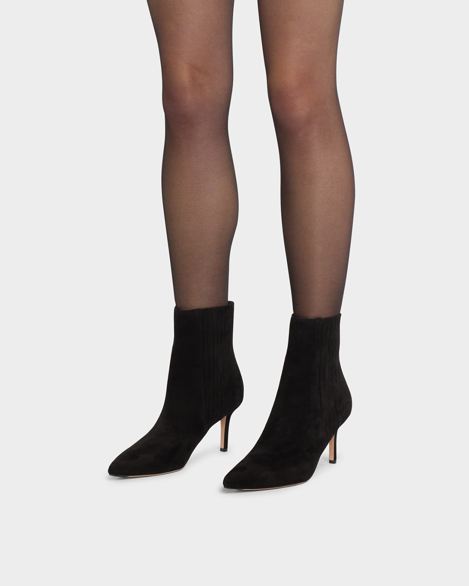 suede stiletto booties