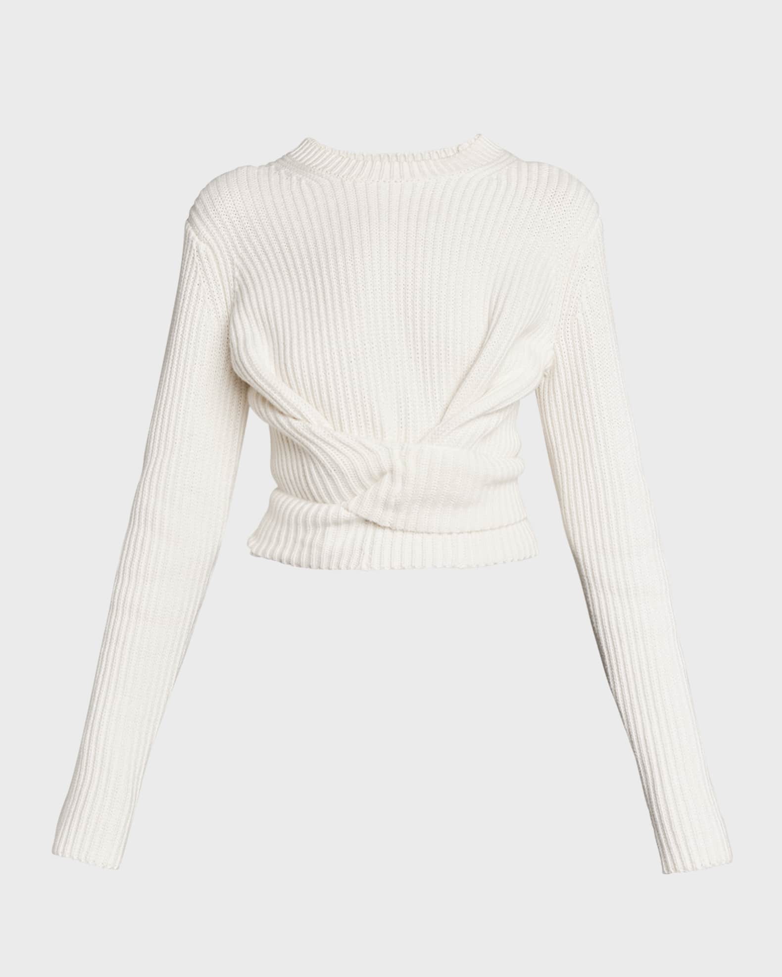 Proenza Schouler White Label Ribbed Cotton-Cashmere Wrap Sweater ...