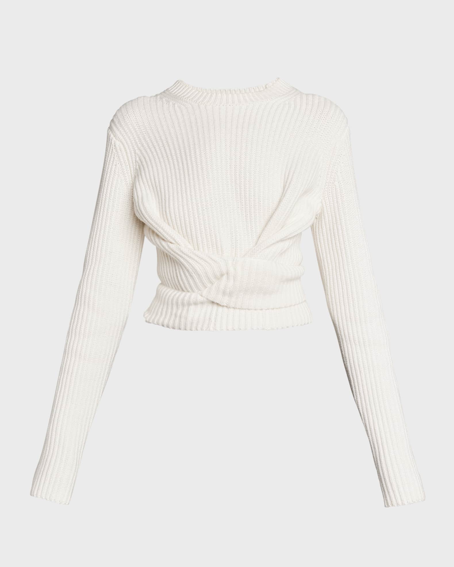 Proenza Schouler White Label Ribbed CottonCashmere Wrap Sweater