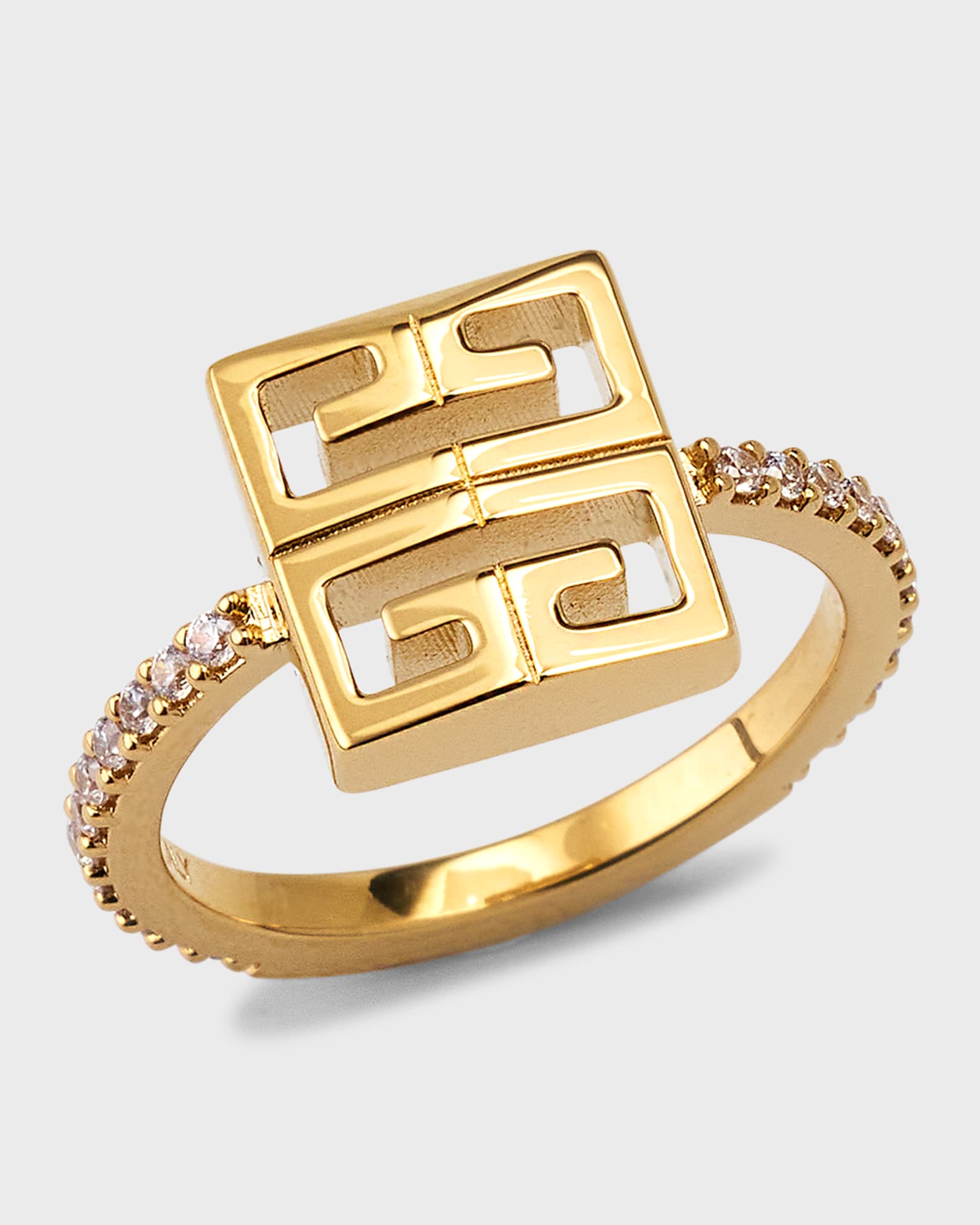 Givenchy 4G Ring with Crystals Neiman Marcus