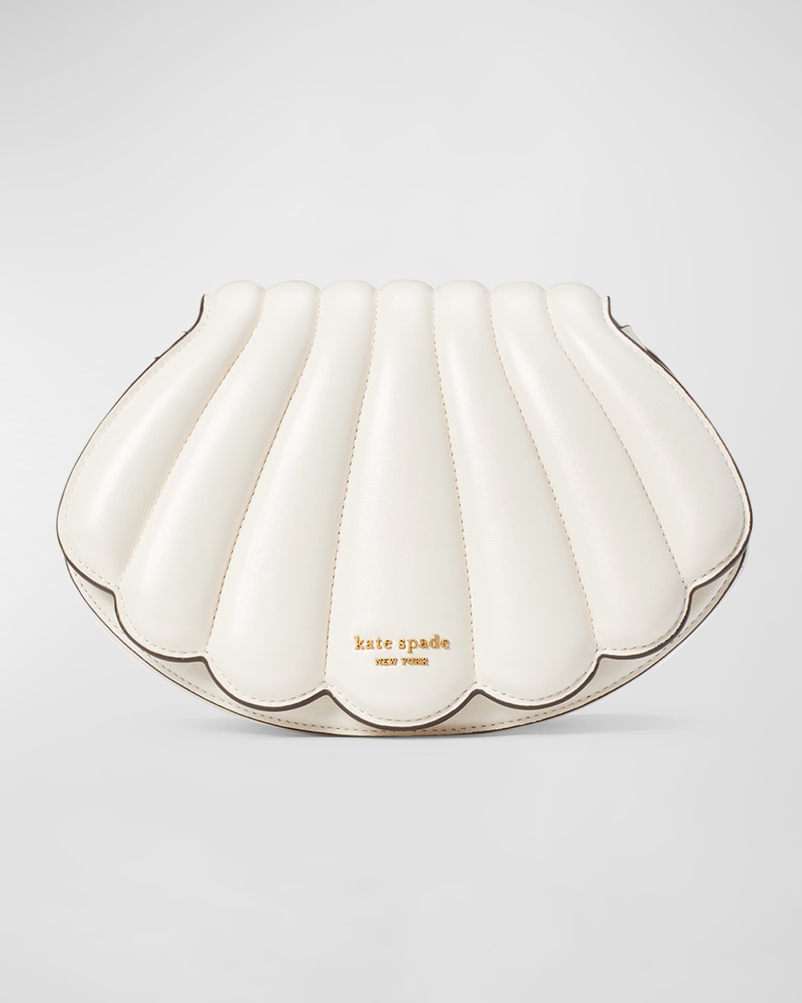 what the shell 3d pearlized leather clutch bag
