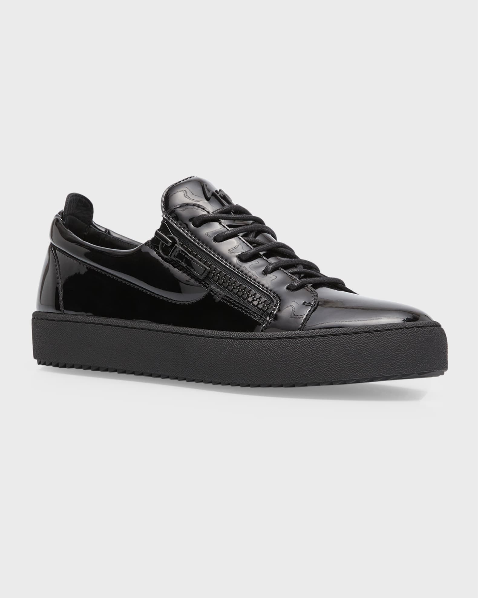 Men's Maylondon Patent Leather Low Top Sneakers 1