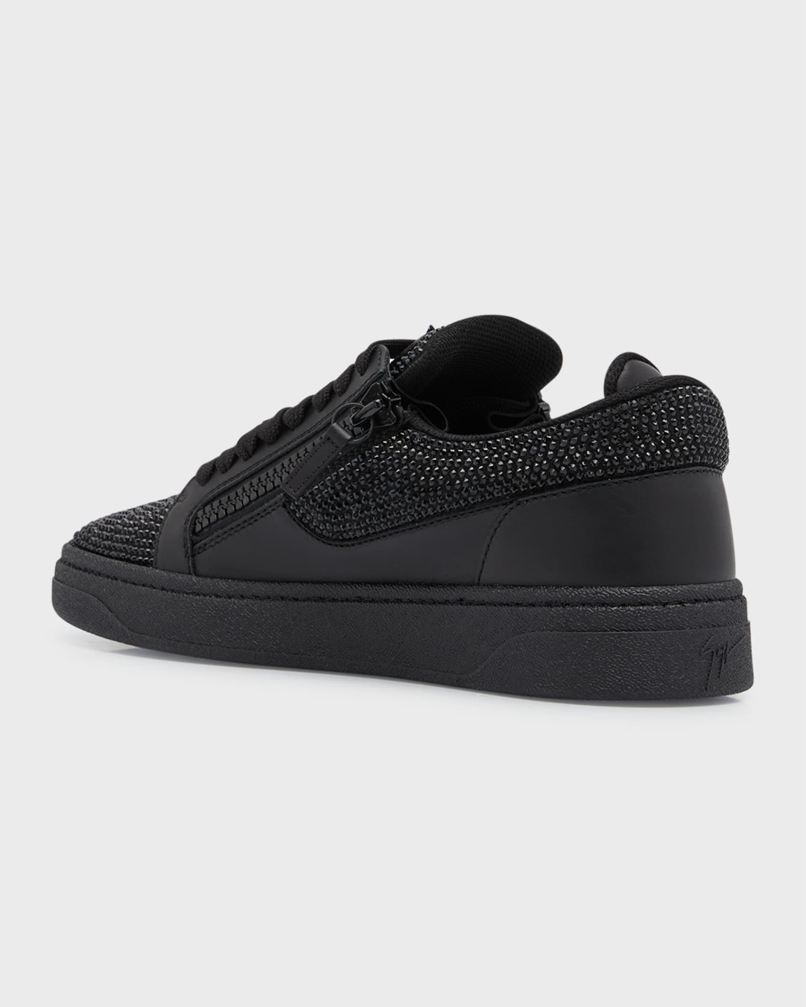 Giuseppe Zanotti Men's GZ 94 Crystal Leather Low Top Giuseppe Zanotti Men's GZ 94 Crystal Leather Low Top