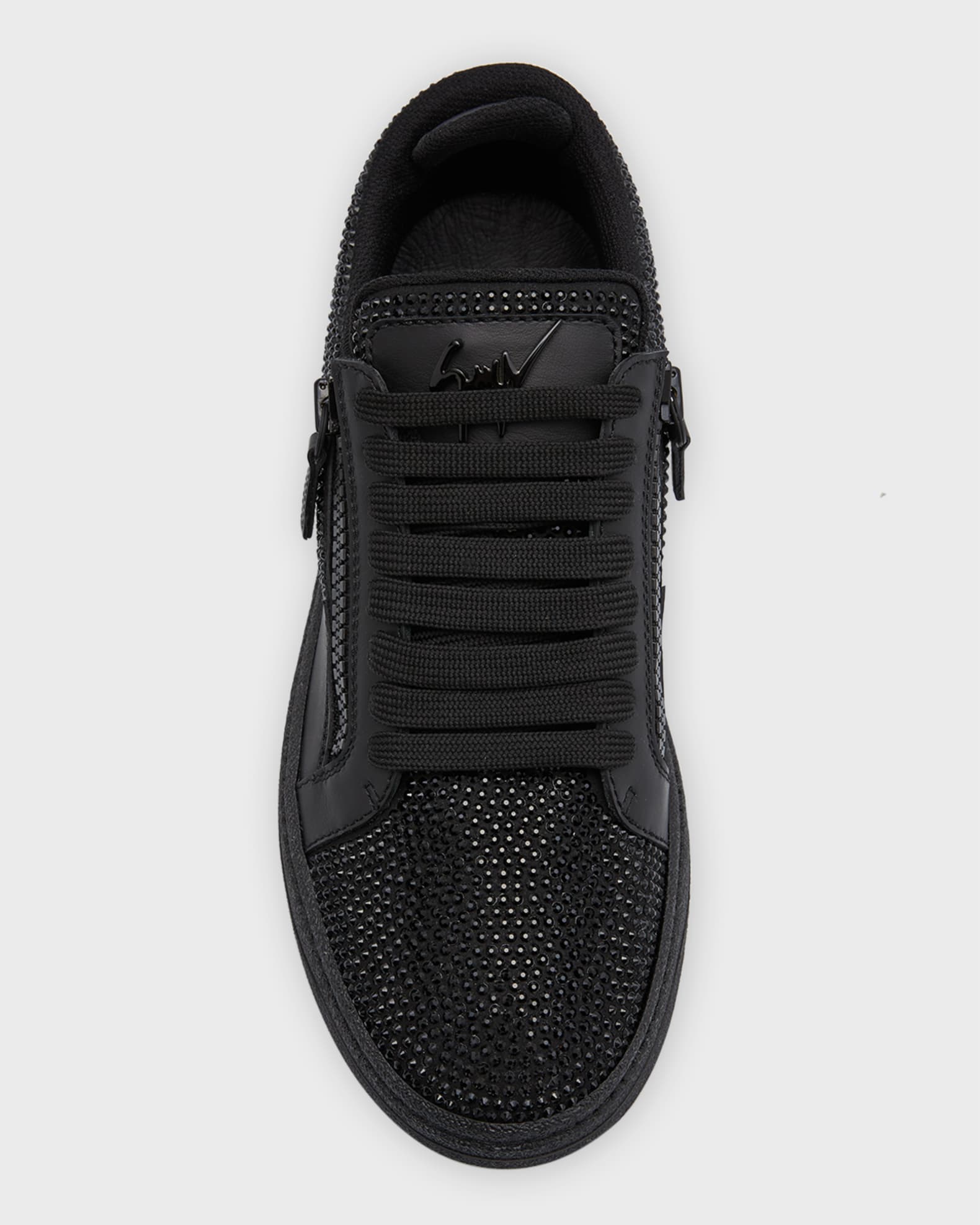 Giuseppe Zanotti Men's GZ 94 Crystal Leather Low Top Giuseppe Zanotti Men's GZ 94 Crystal Leather Low Top