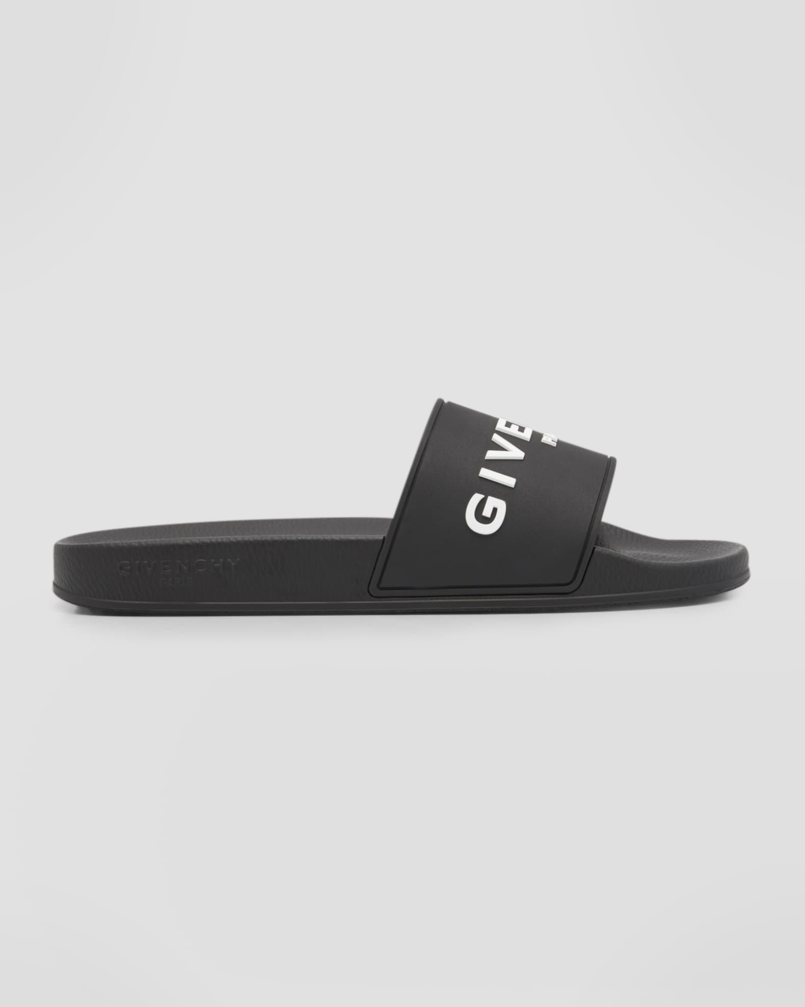 Givenchy Men's Logo Slide Sandals | Neiman Marcus