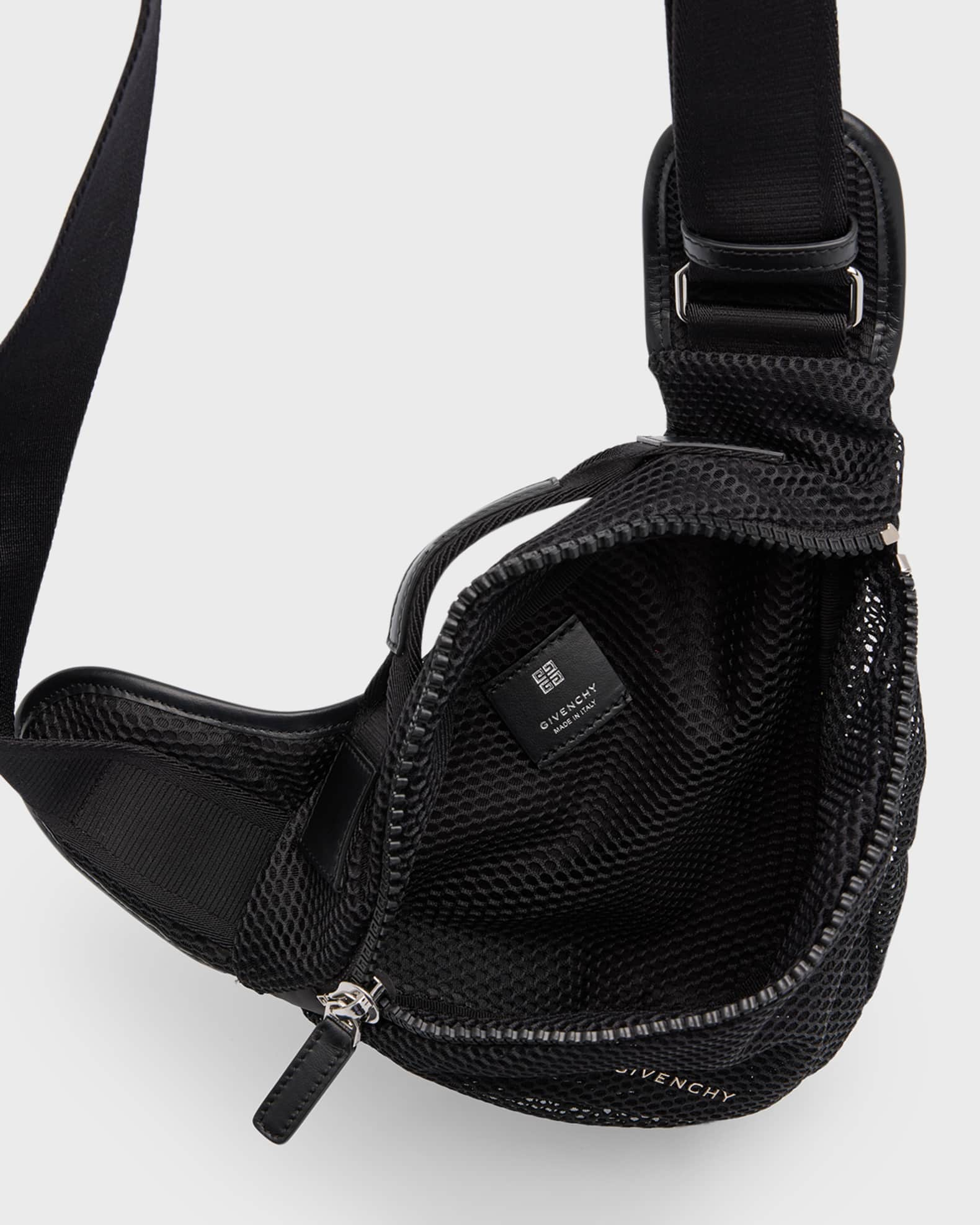 GIVENCHY G-Zip Leather-Trimmed Nylon Belt Bag for Men