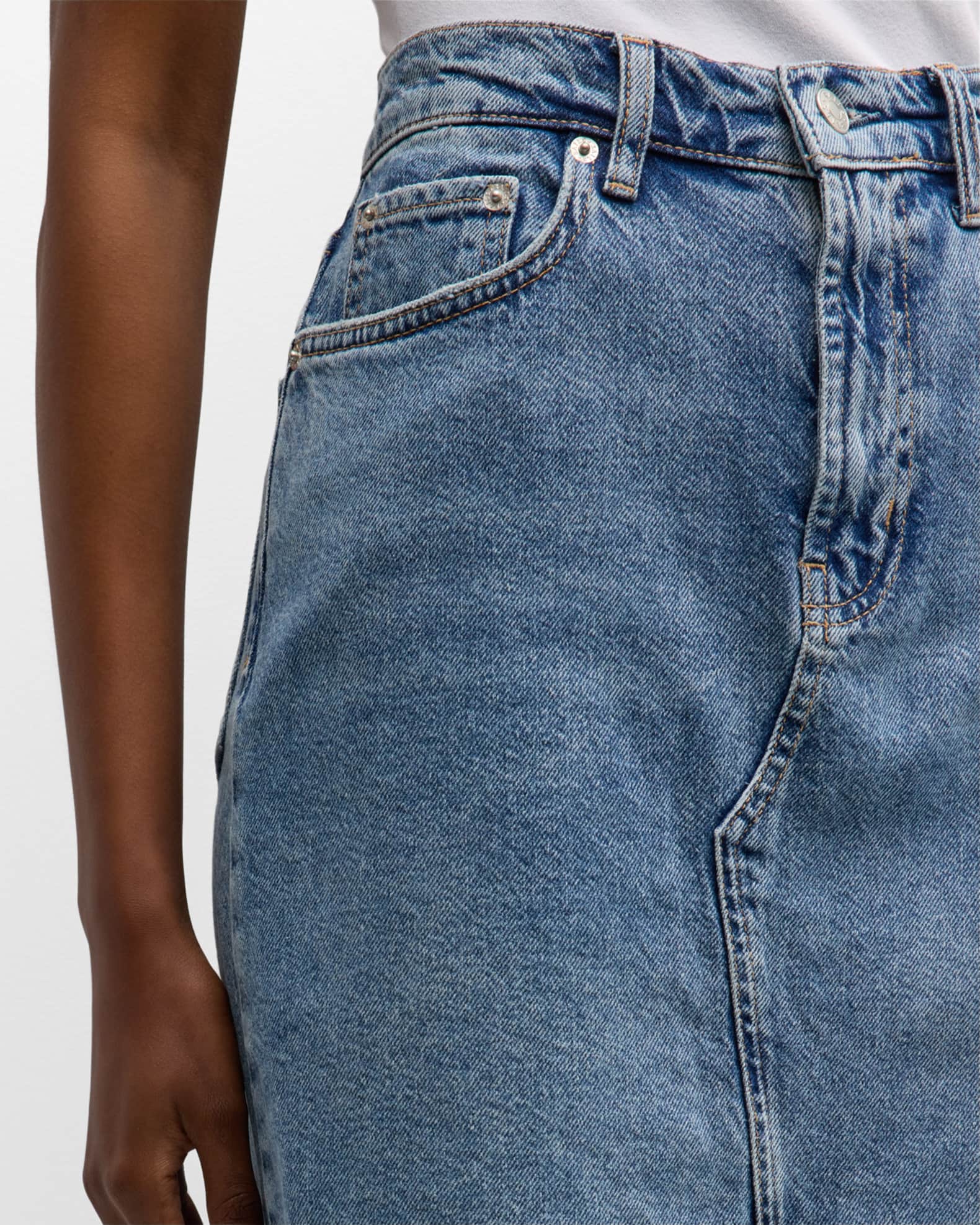 Rails Highland Denim Midi Skirt Neiman Marcus