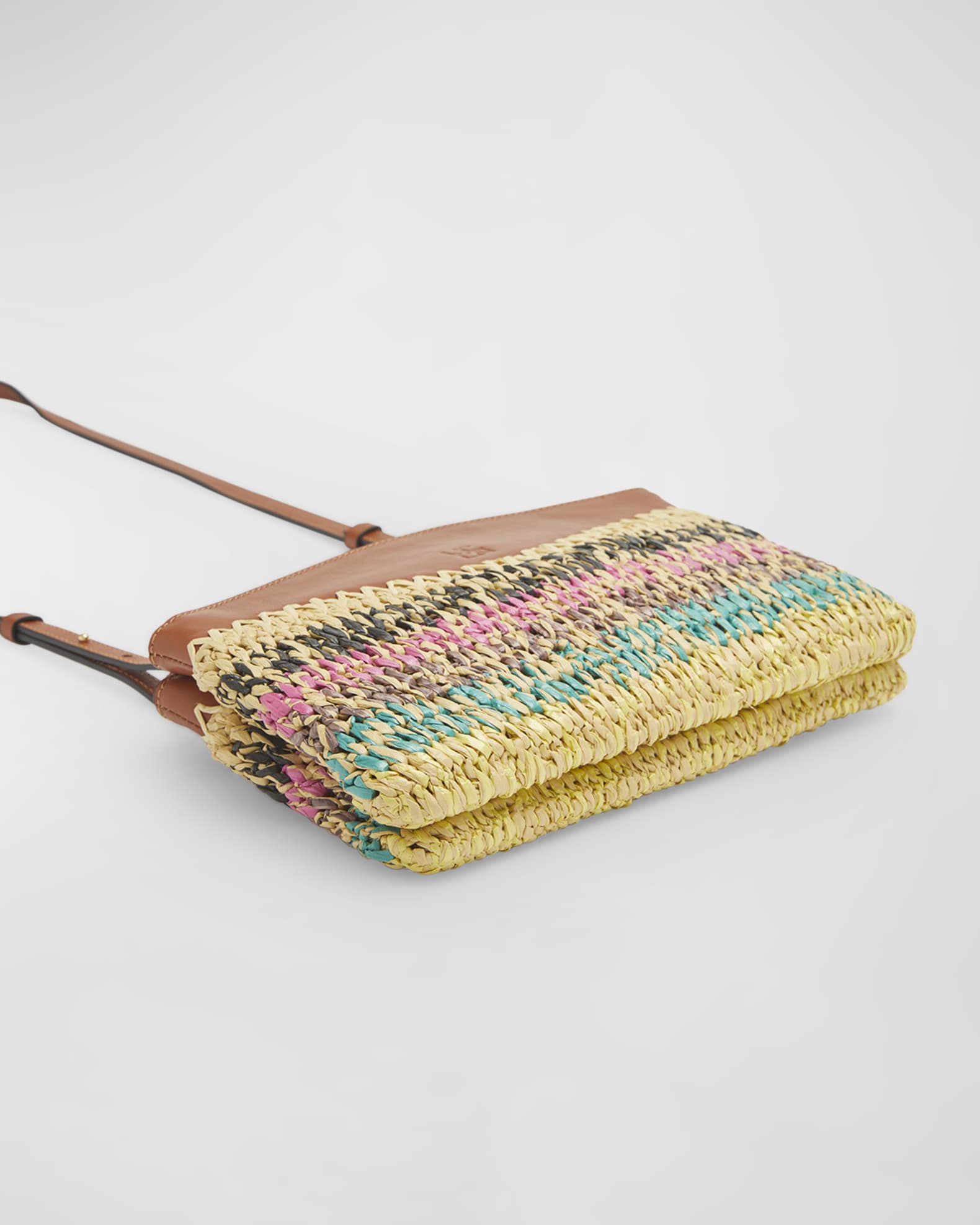 Ulla Johnson Maya Multicolor Raffia Crossbody Bag