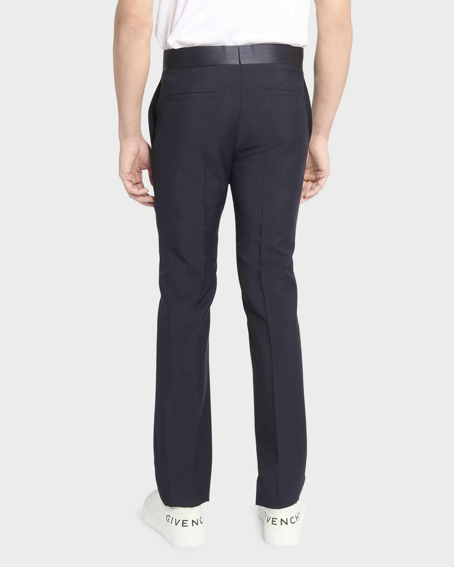 Givenchy Men's Satin-Waist Tuxedo Pants - Bergdorf Goodman