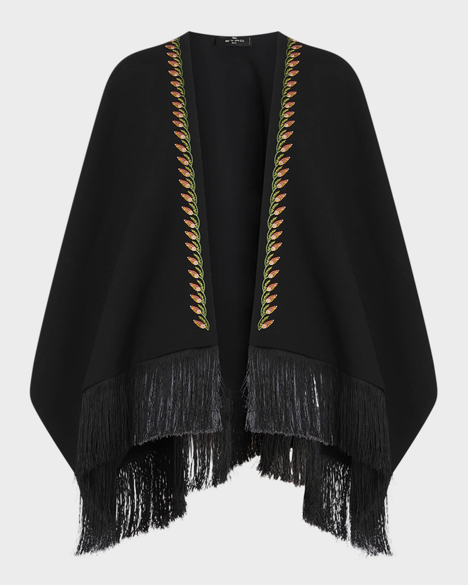 Etro Mantella Embroidered Wool Shawl | Neiman Marcus