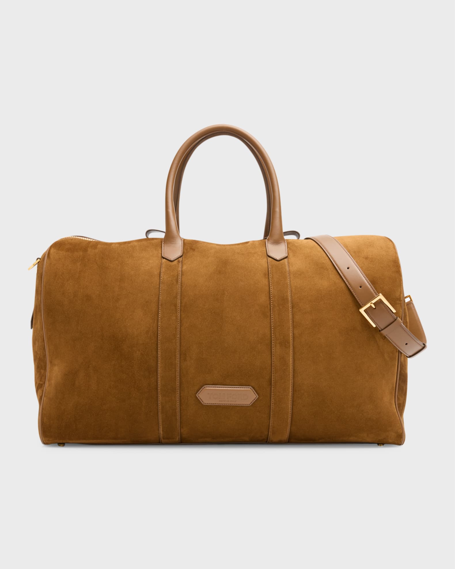 TOM FORD Men's Suede Duffel Bag | Neiman Marcus