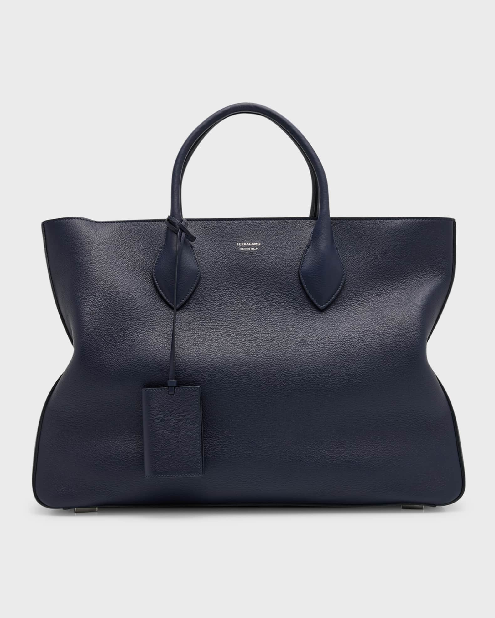 Ferragamo Men's Large Leather Tote Bag | Neiman Marcus