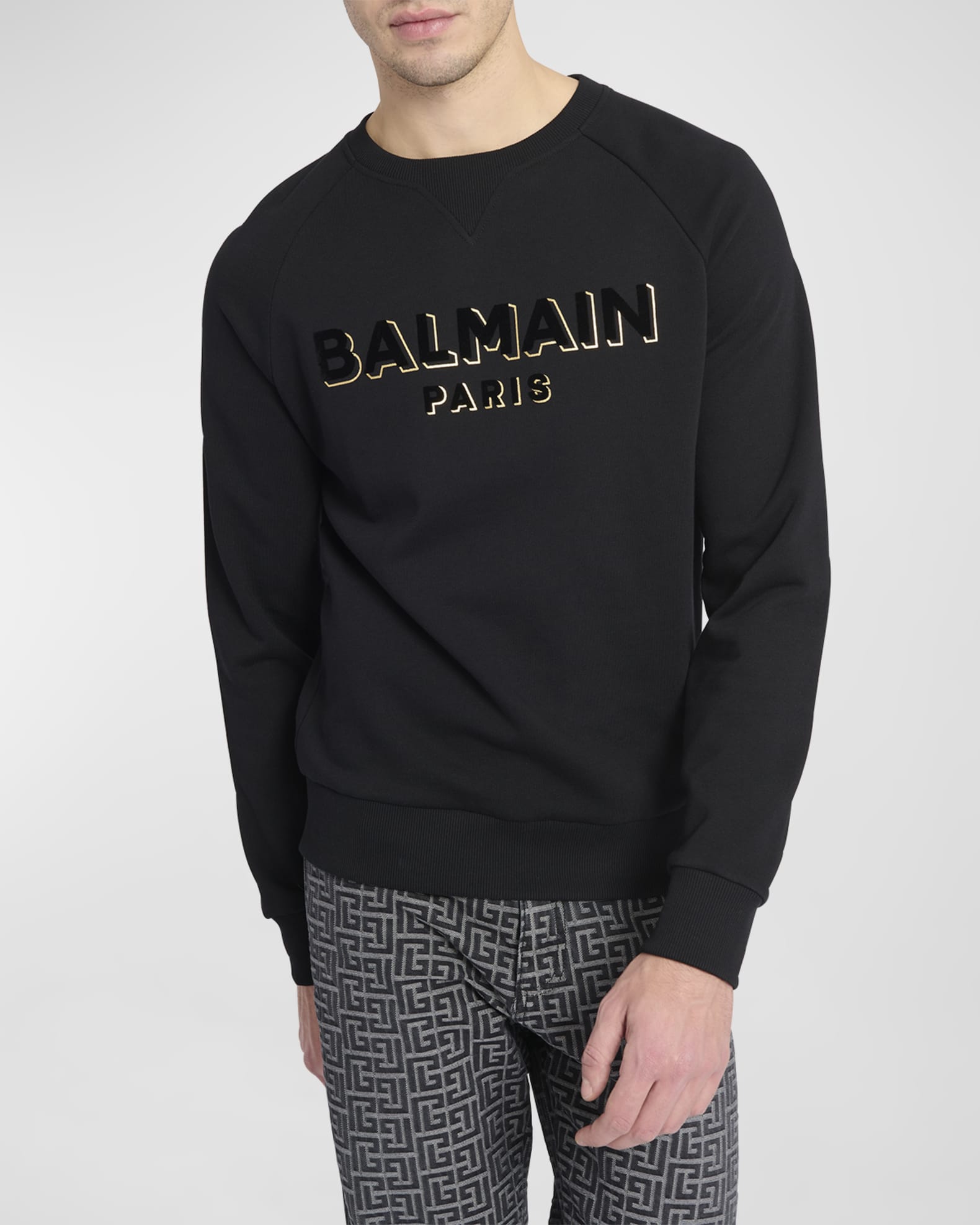 Men s Flocked Foil Logo Sweatshirt