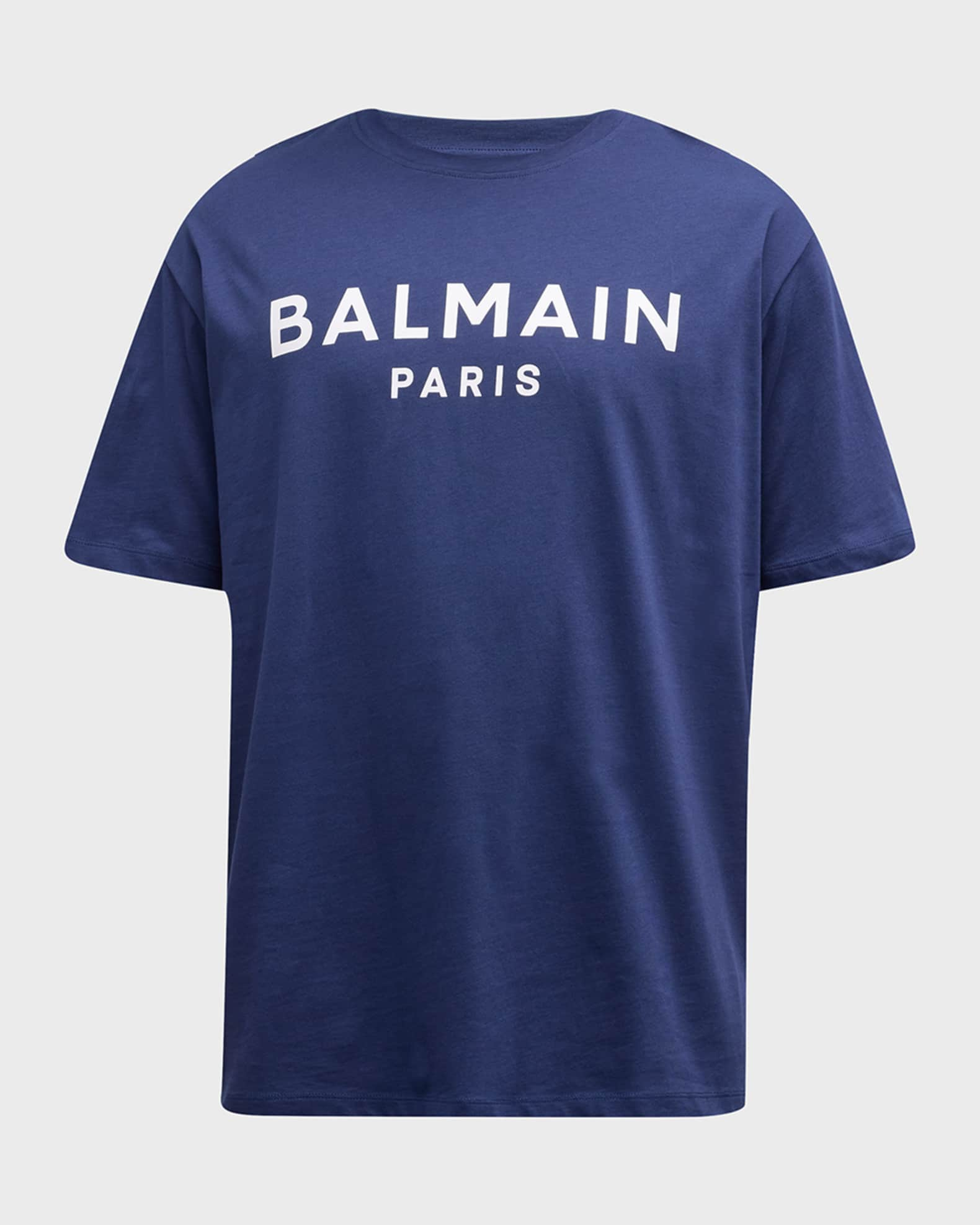 Balmain Men's Logo-Print Crew T-Shirt | Neiman Marcus