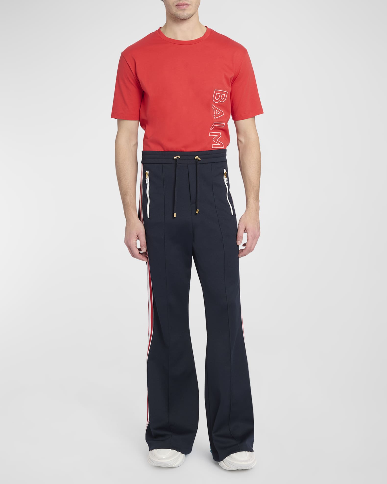 Balmain Men's Embossed Reflect T-Shirt | Neiman Marcus