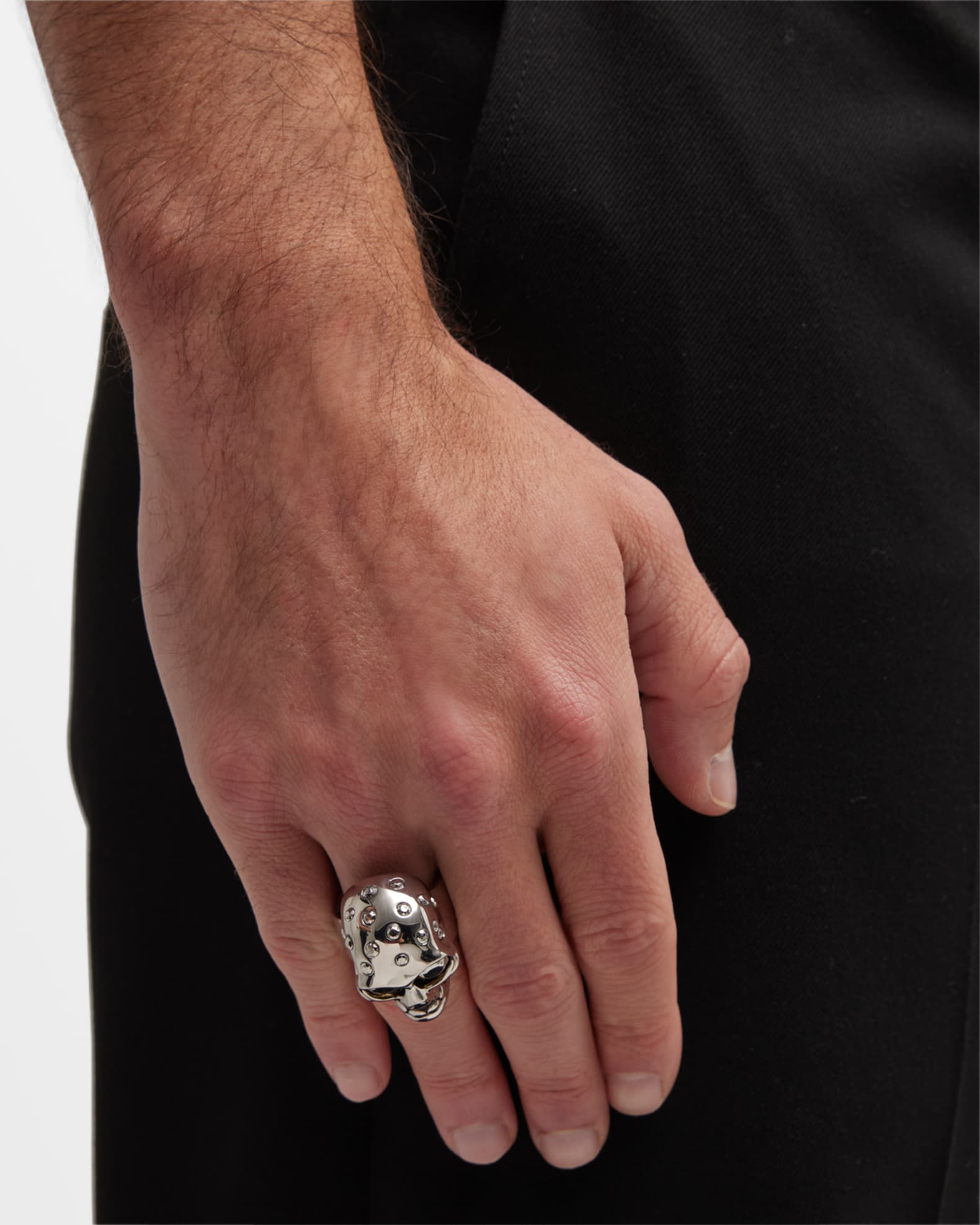 Alexander mcqueen men's skull ring hotsell