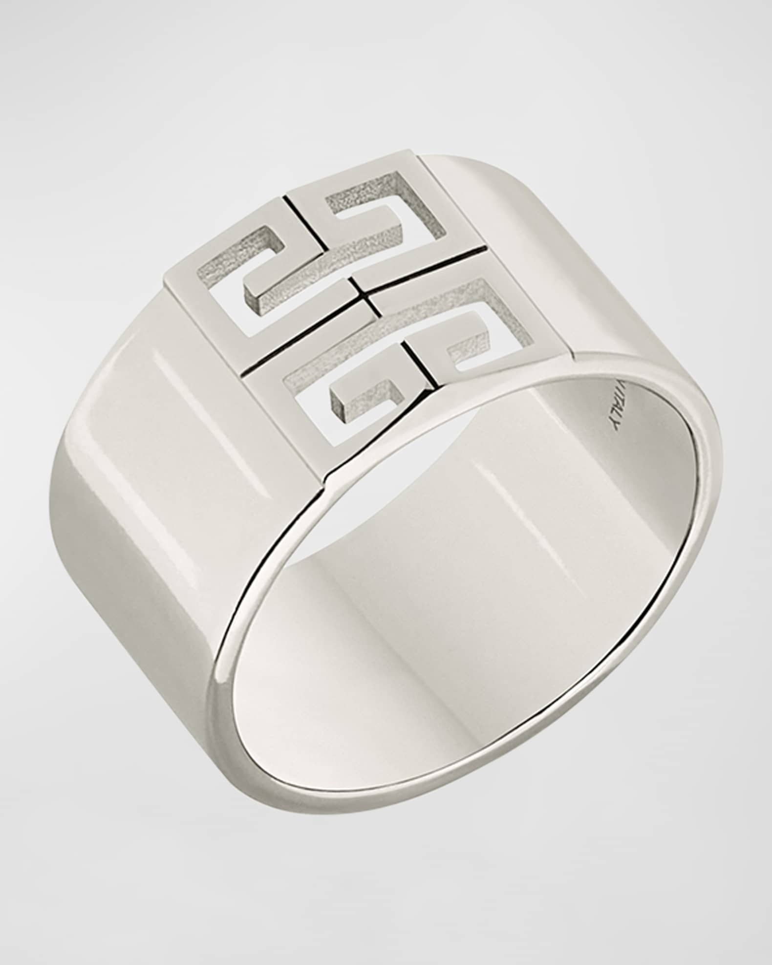 【第1位獲得！】 Givenchy Marcus Neiman | Ring Silvery 4G Men's アクセサリー