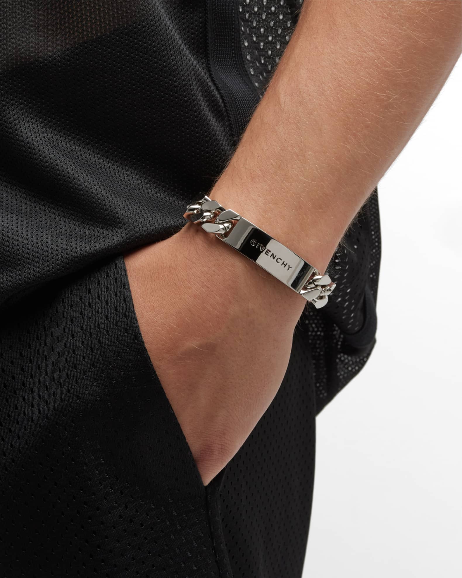 Givenchy Men s ID Logo Chain Bracelet Neiman Marcus