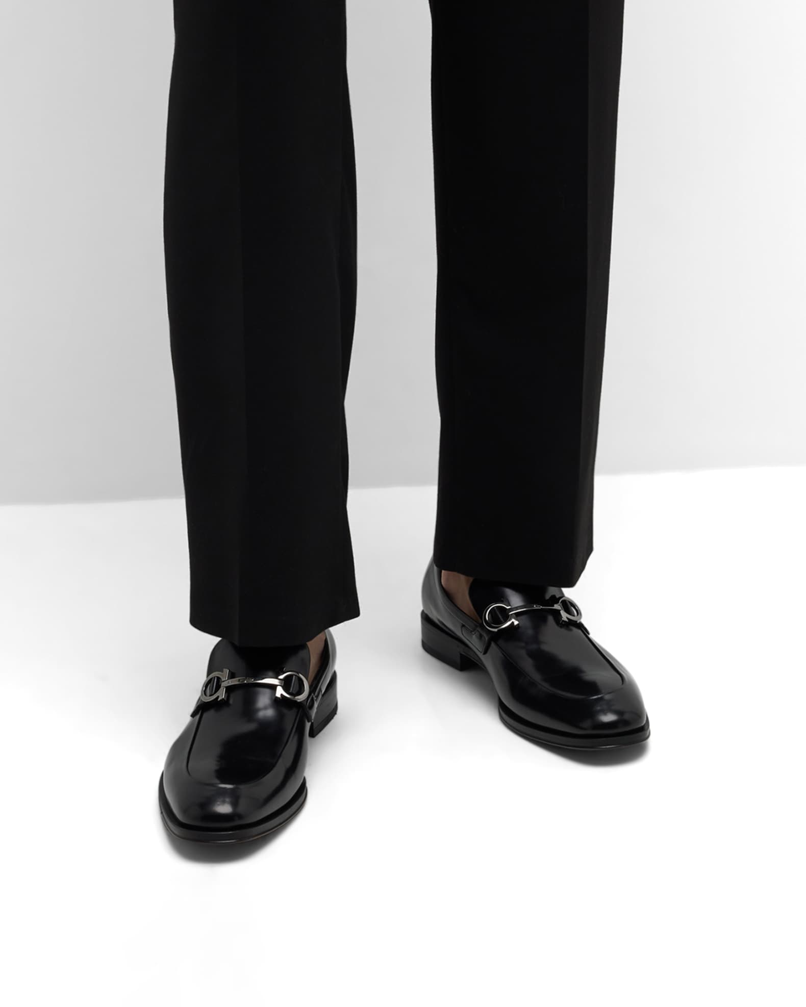 Ferragamo Men's Finley Leather Bit-Strap Loafers | Neiman Marcus