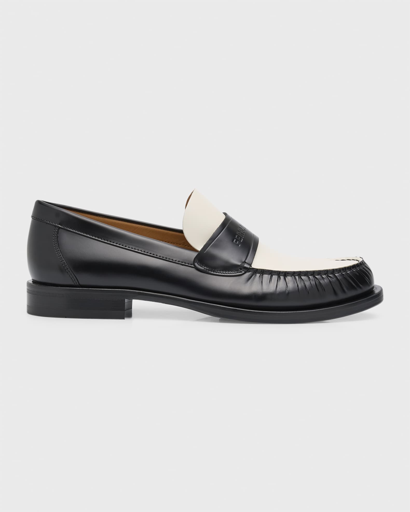 Ferragamo Men #39 s Fillmore Embossed Logo Moccasin Loafers Neiman Marcus