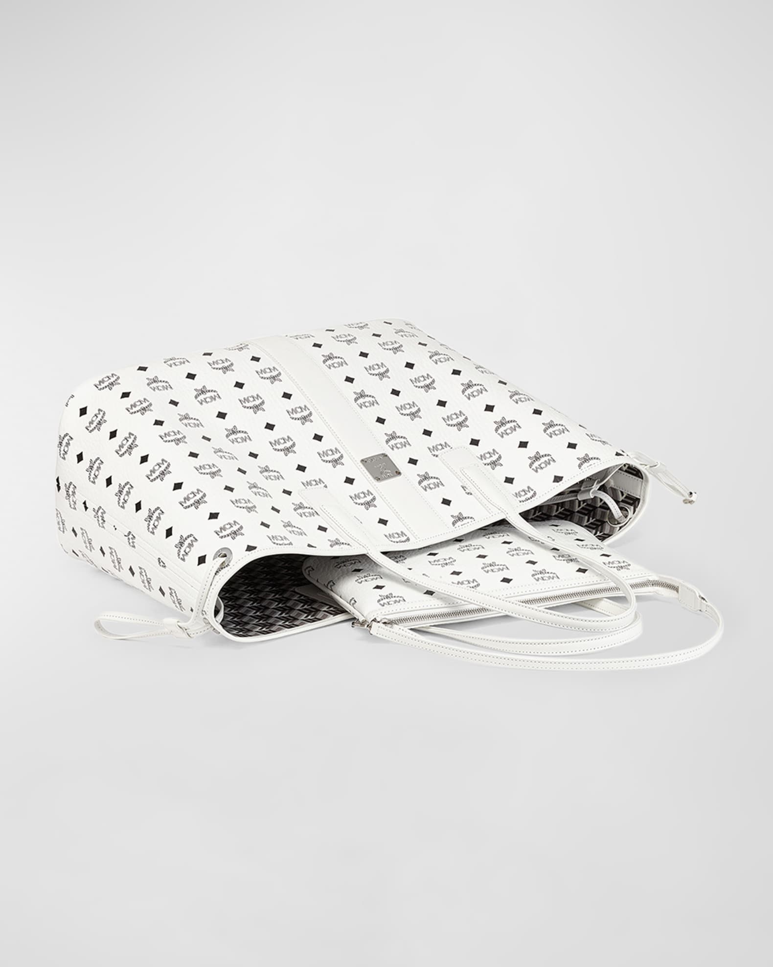 バッグ MCM Liz Reversible Shopper Tote w/ Pouch Liz Tote Reversible W/Pouch Medium Brown