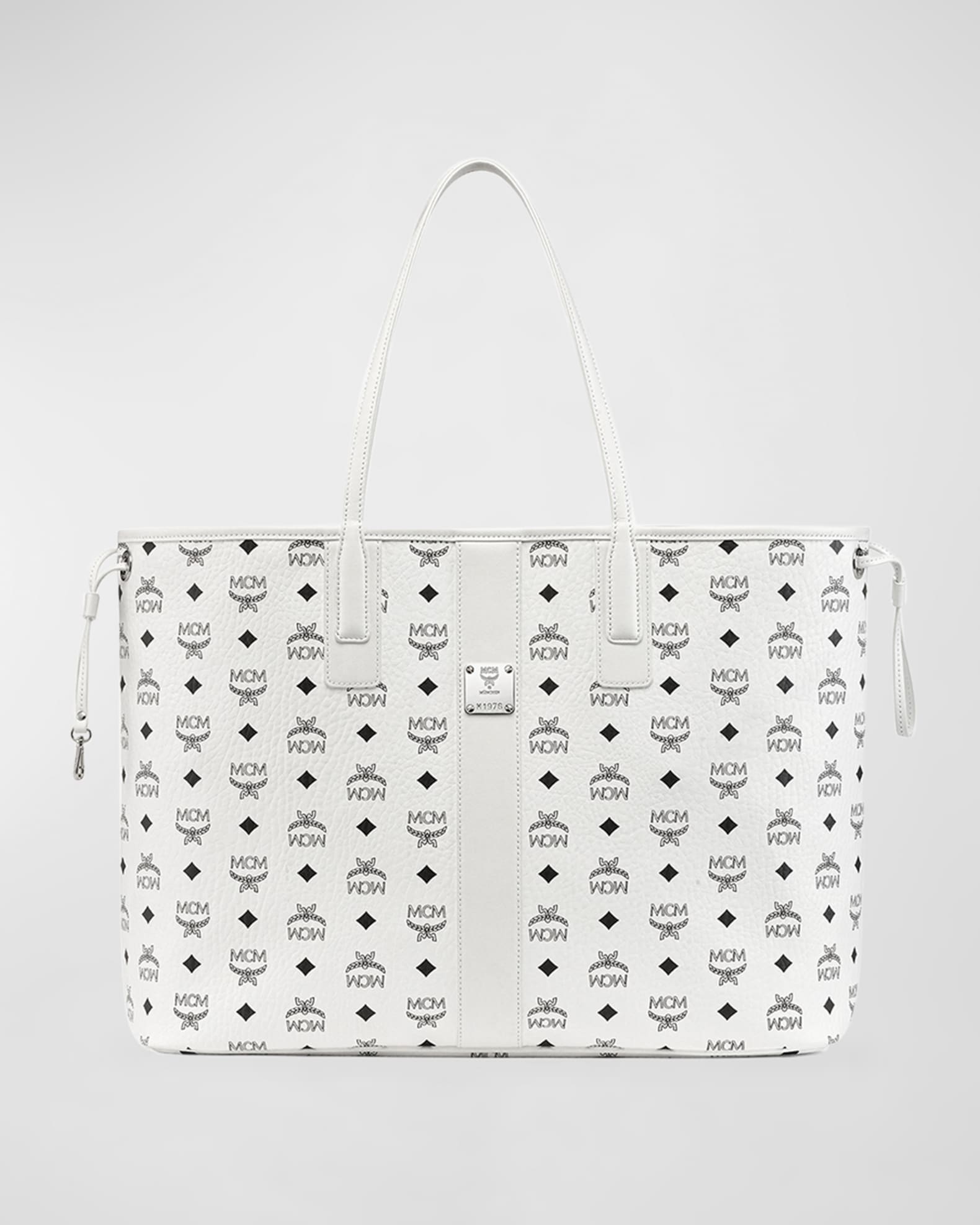 Mcm bag white and black outlet