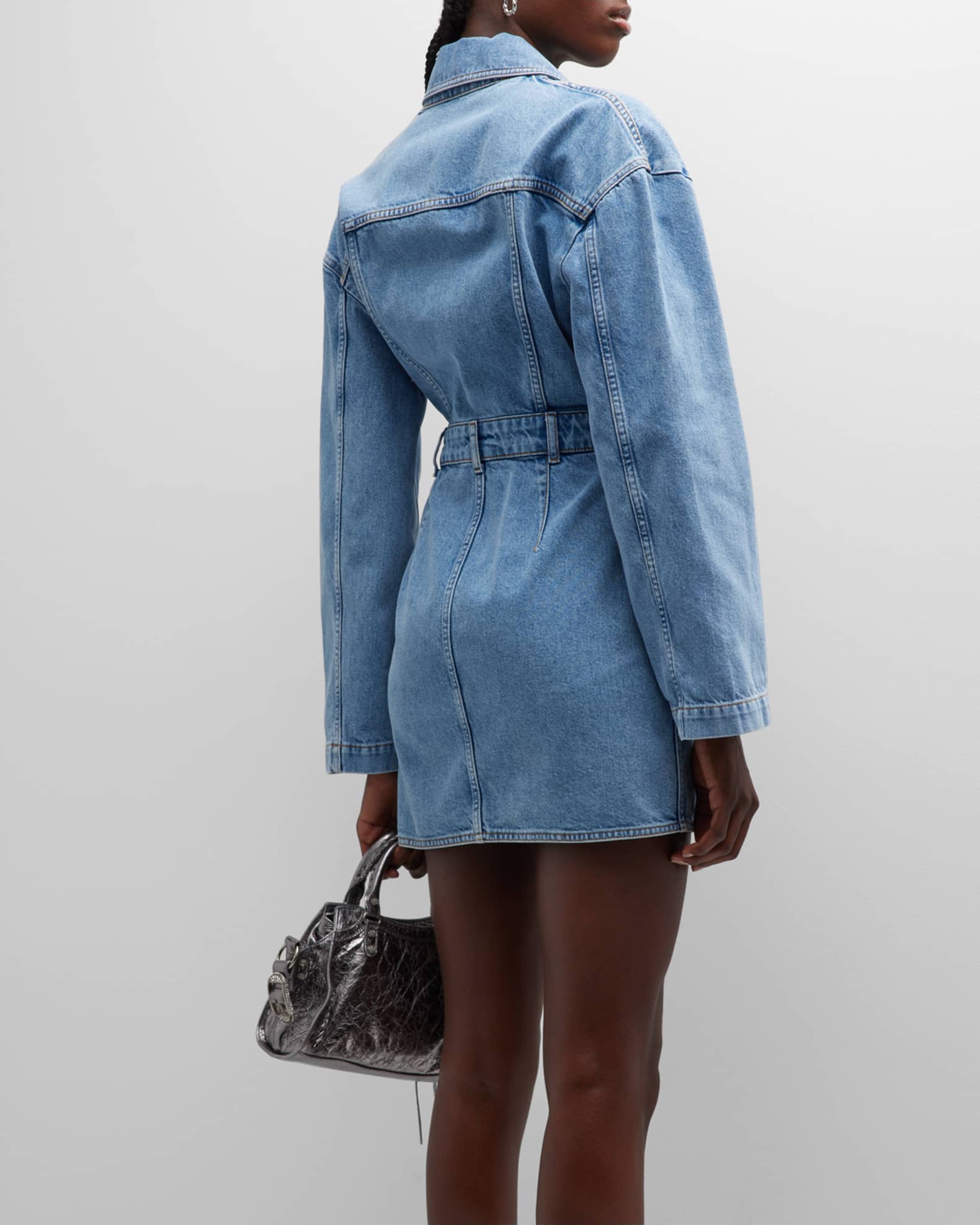 Moschino Jeans Mini Dress w/ Metal Details