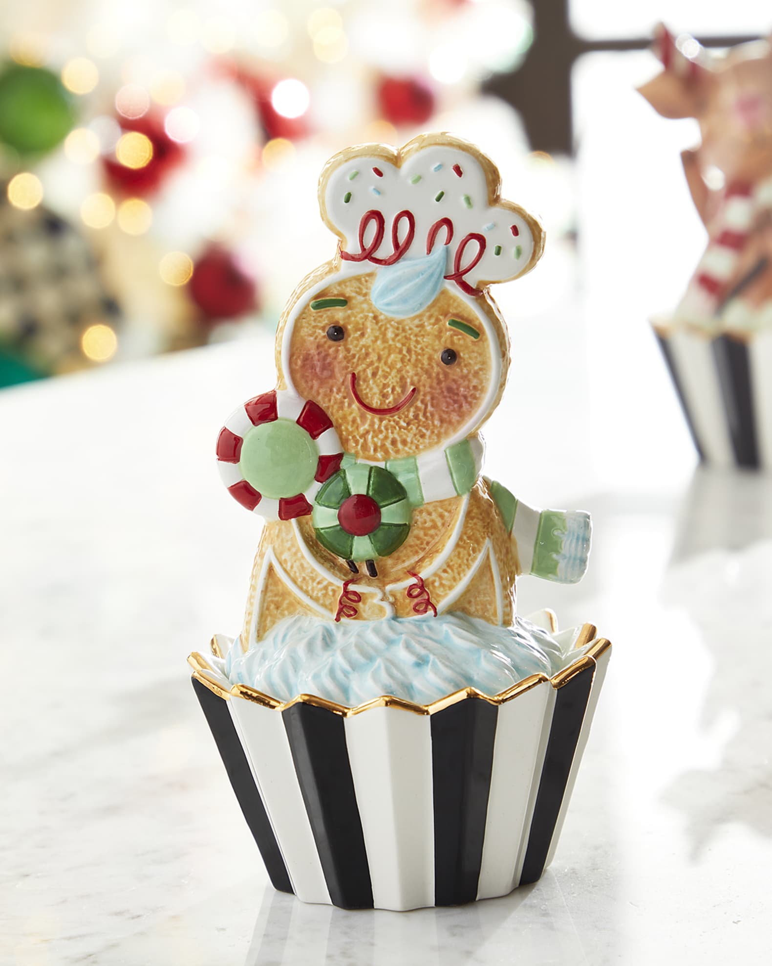MacKenzieChilds Holiday Sweets Gingerbread Cupcake Box Neiman Marcus