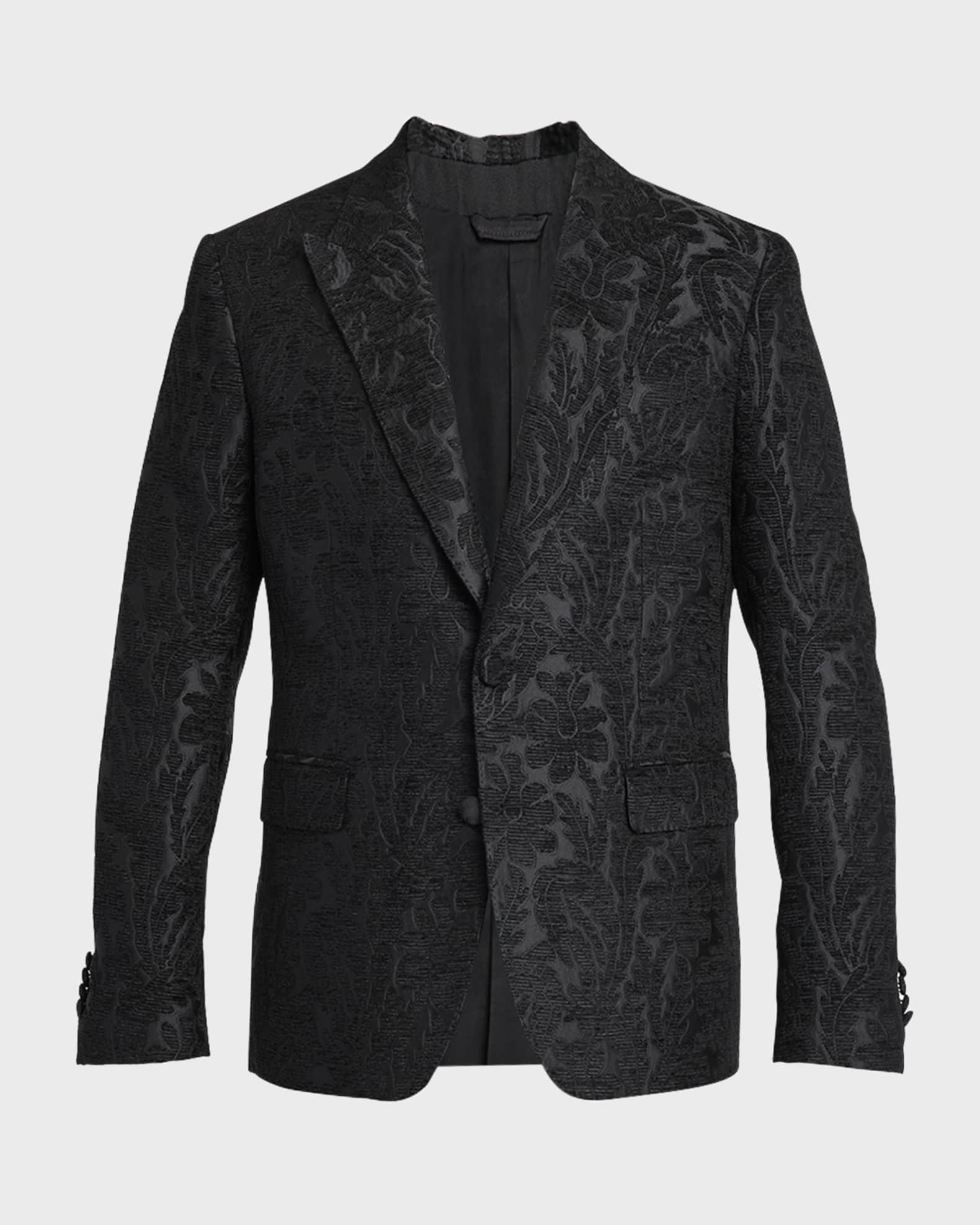 CASABLANCA Monogram Jacquard Velour Jacket in Metallic for Men