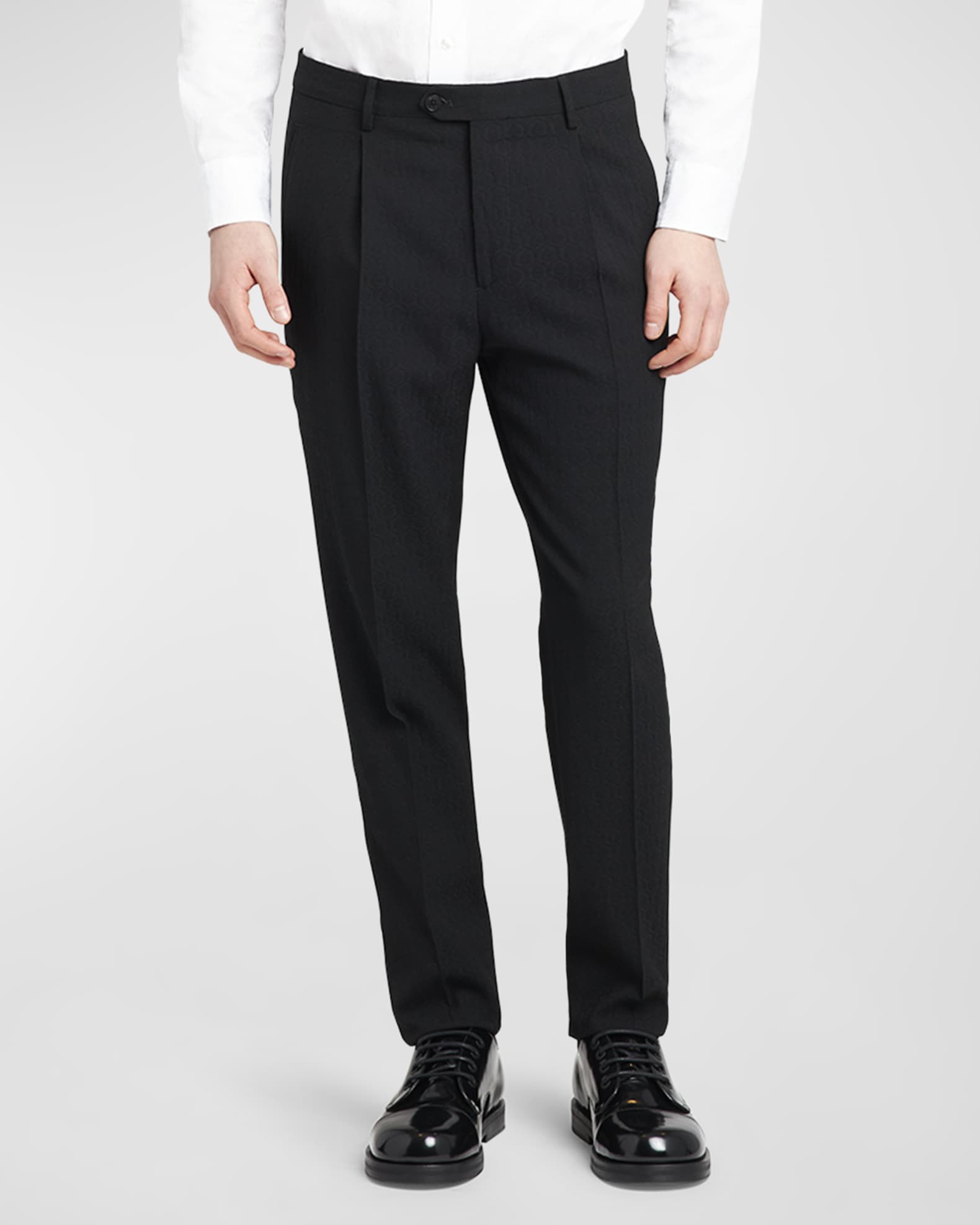 Etro Men's Pleated Tuxedo Pants Neiman Marcus