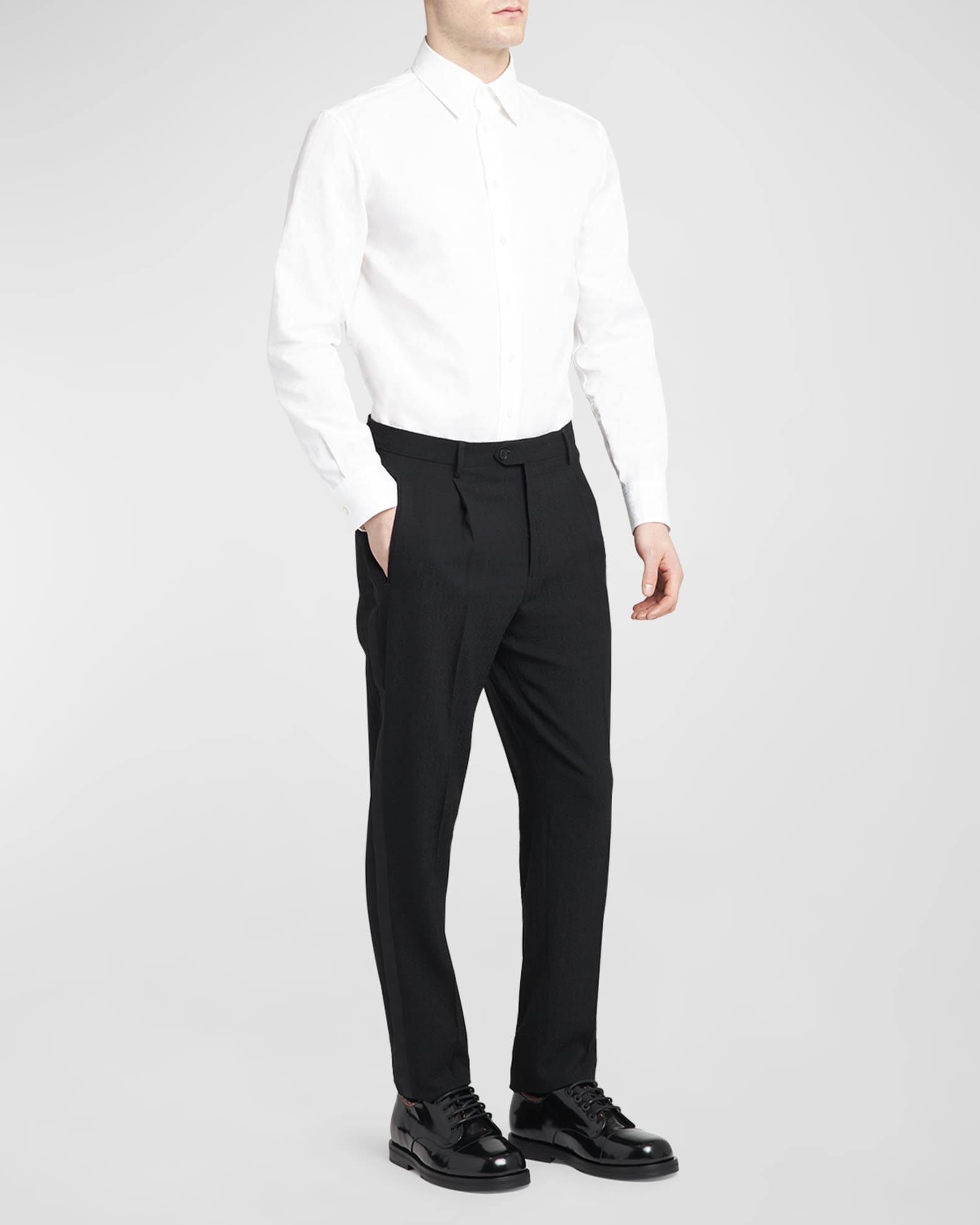 Etro Men's Pleated Tuxedo Pants Neiman Marcus