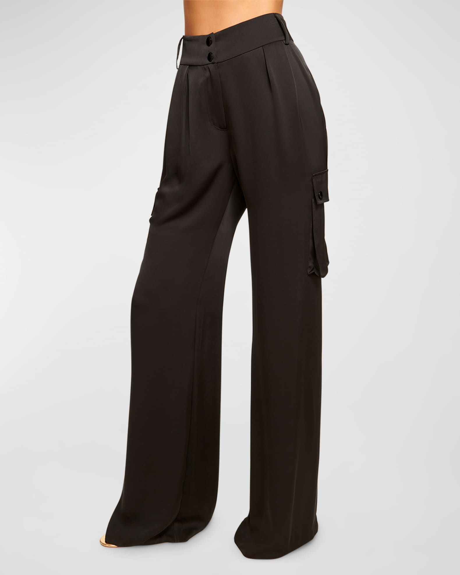 Ramy Brook Rumer Satin Cargo Pants Neiman Marcus
