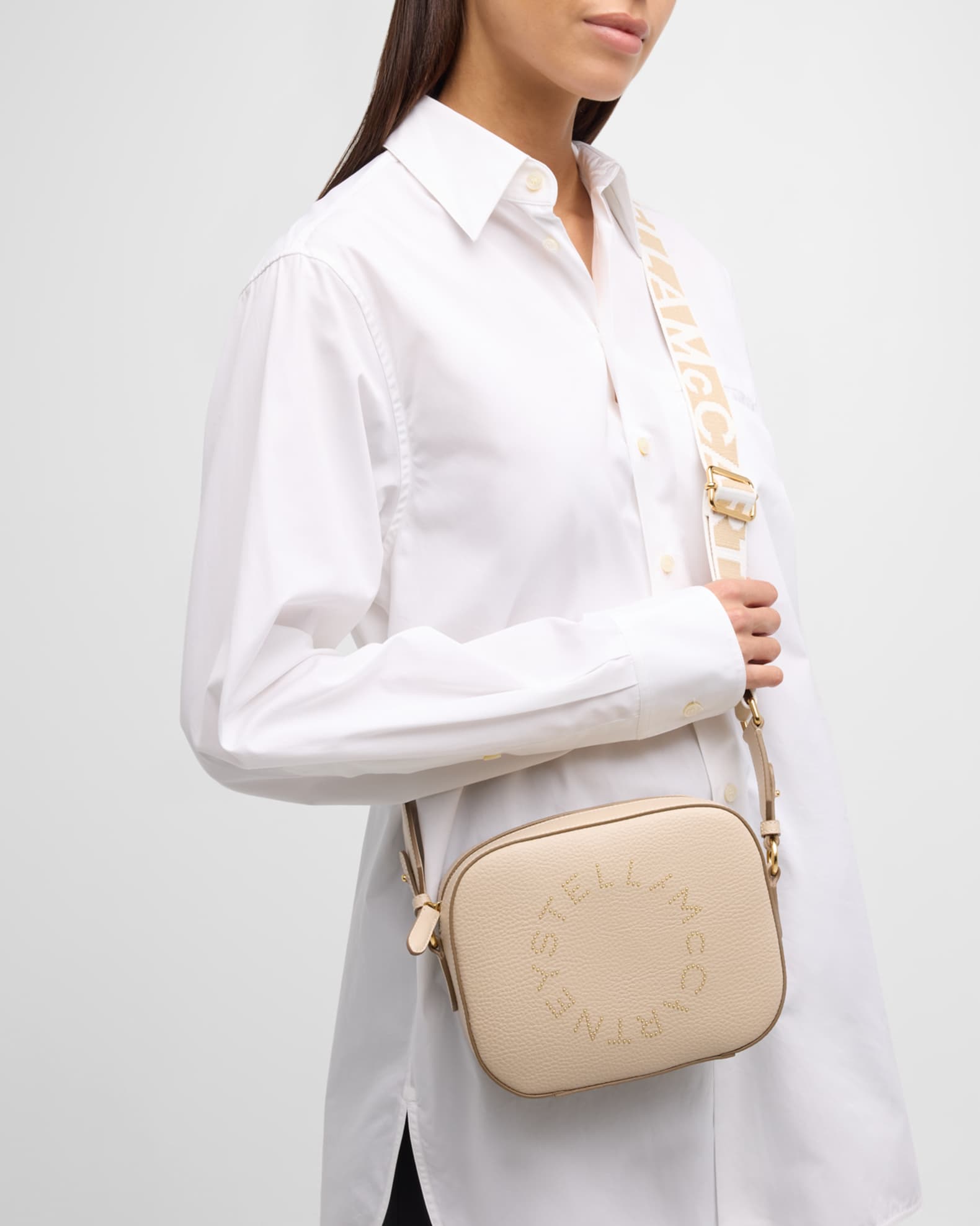 Stella mccartney logo camera bag discount