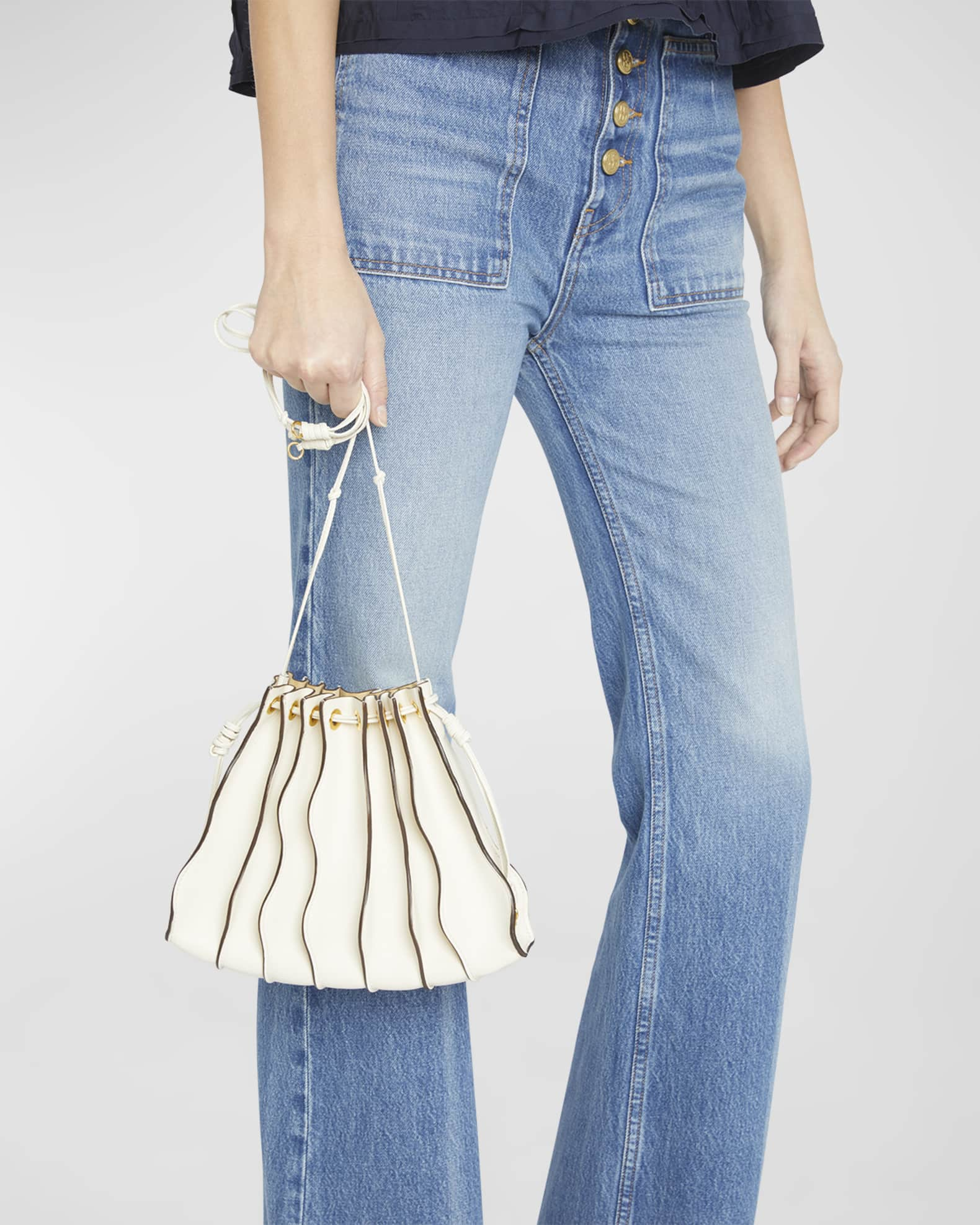 Adria Small Pleated Wave Shoulder Bag