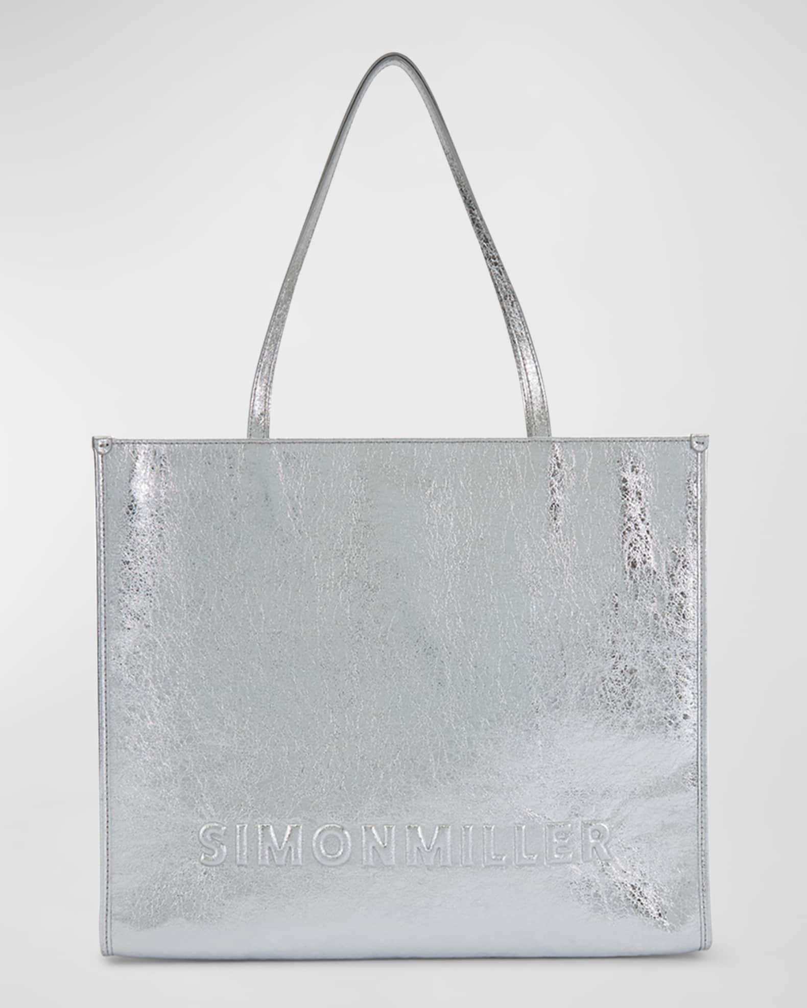 Neiman Marcus Womens Large Beach Tote Purse Bag White with Handheld Bag Too