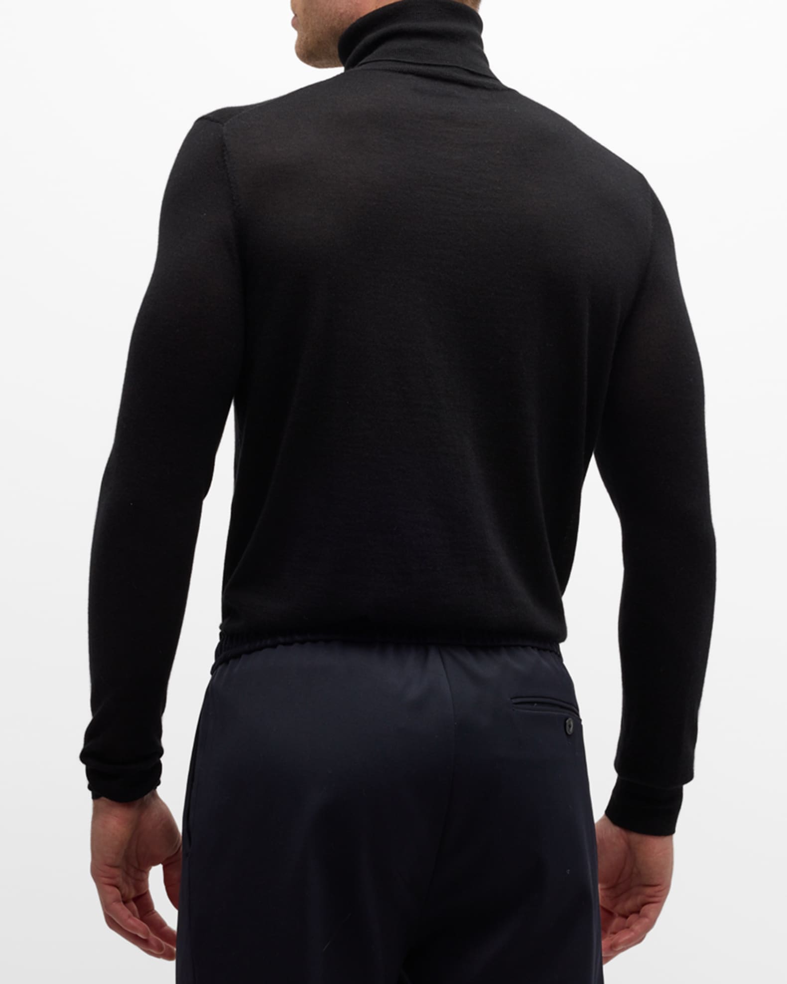 Neiman Marcus Men's CashmereSilk Turtleneck Sweater Neiman Marcus