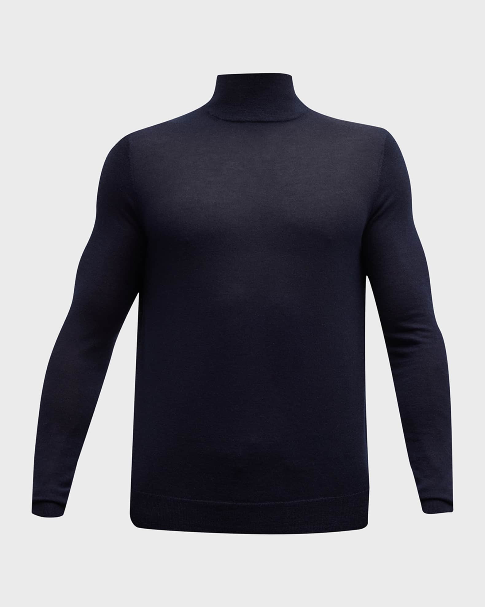 Mens silk hotsell mock turtleneck sweaters