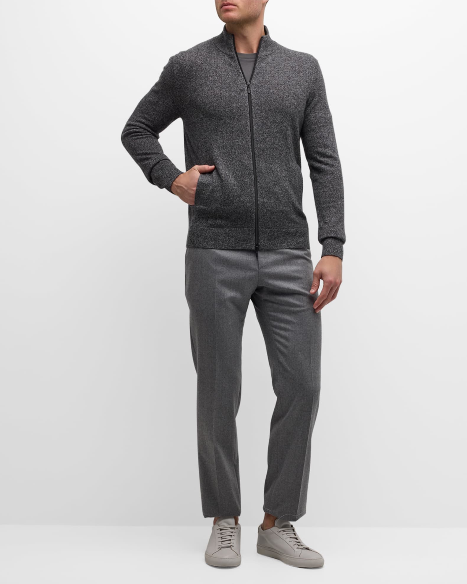 Neiman Marcus Men's Cashmere FullZip Sweater Neiman Marcus
