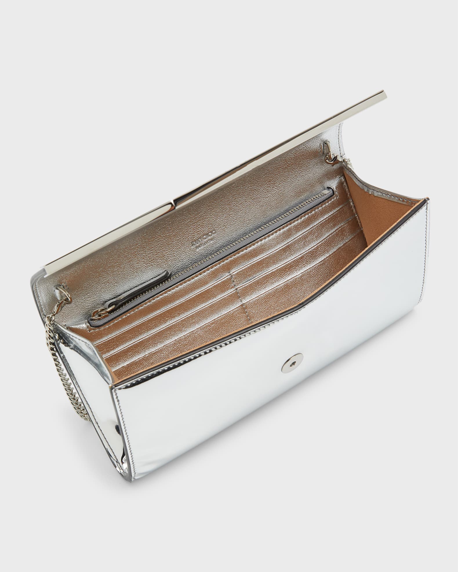 VIP【関税送料無料】希少 Jimmy Choo Emmie.Mif Bag Emmie Metallic Leather Clutch Bag | Neiman Marcus