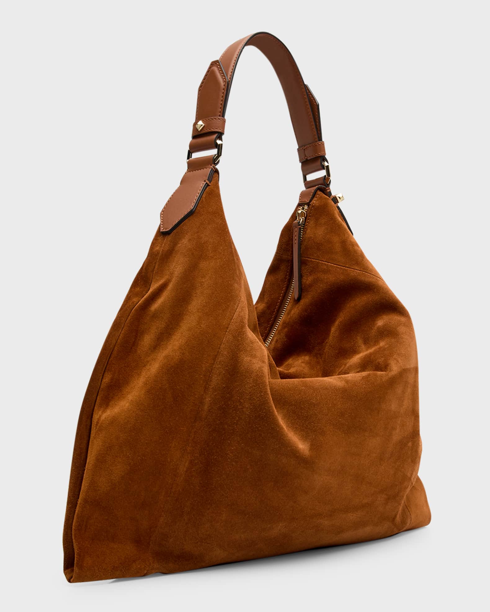 Ana Zip Suede Hobo Bag | Neiman Marcus