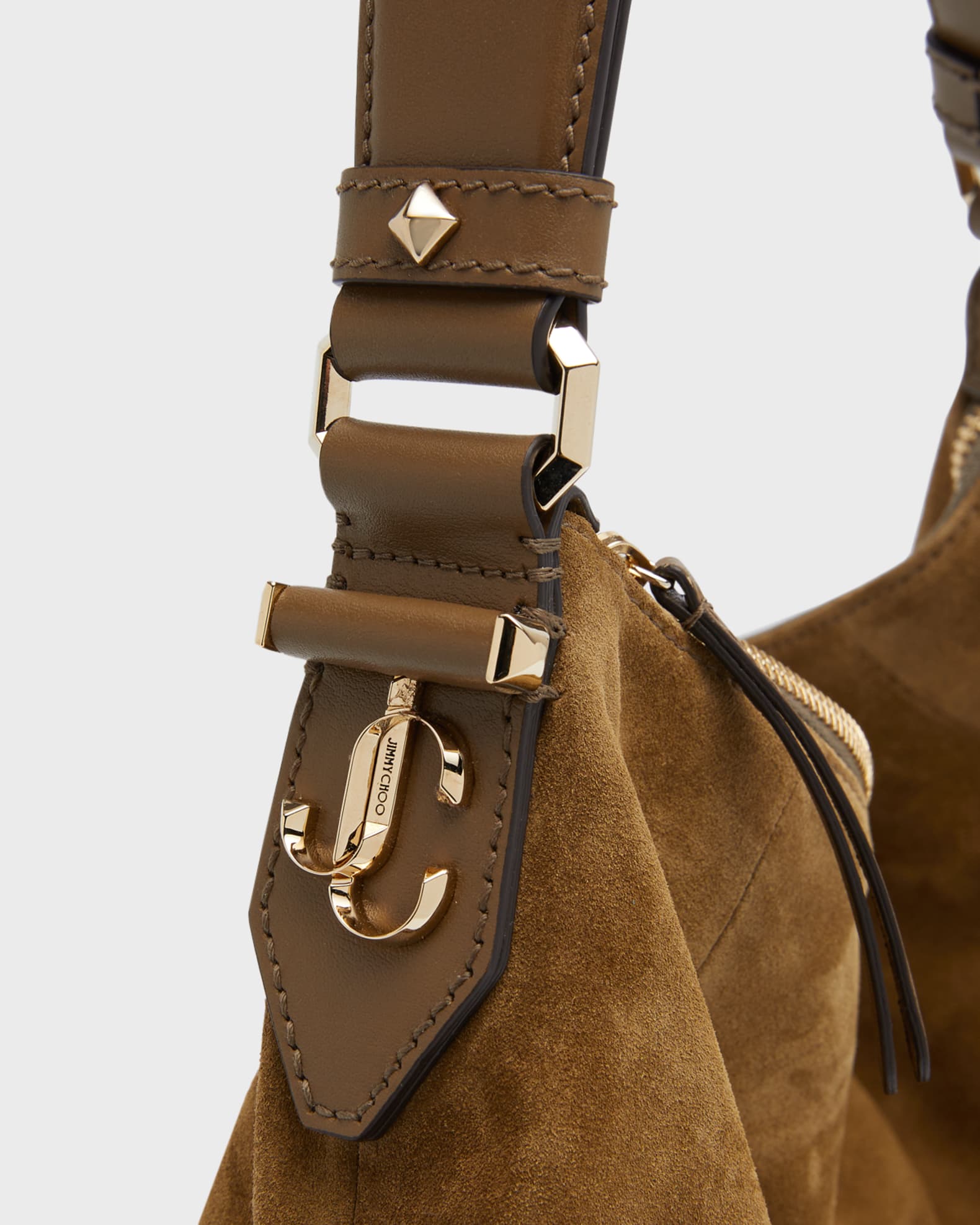 Jimmy Choo Ana Zip Leather Hobo Bag Neiman Marcus