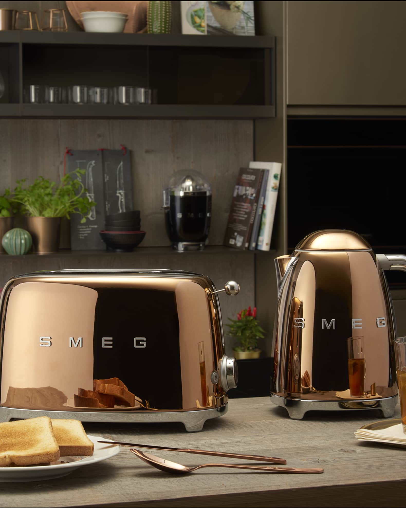 Smeg Metallic RetroStyle Electric Kettle Neiman Marcus