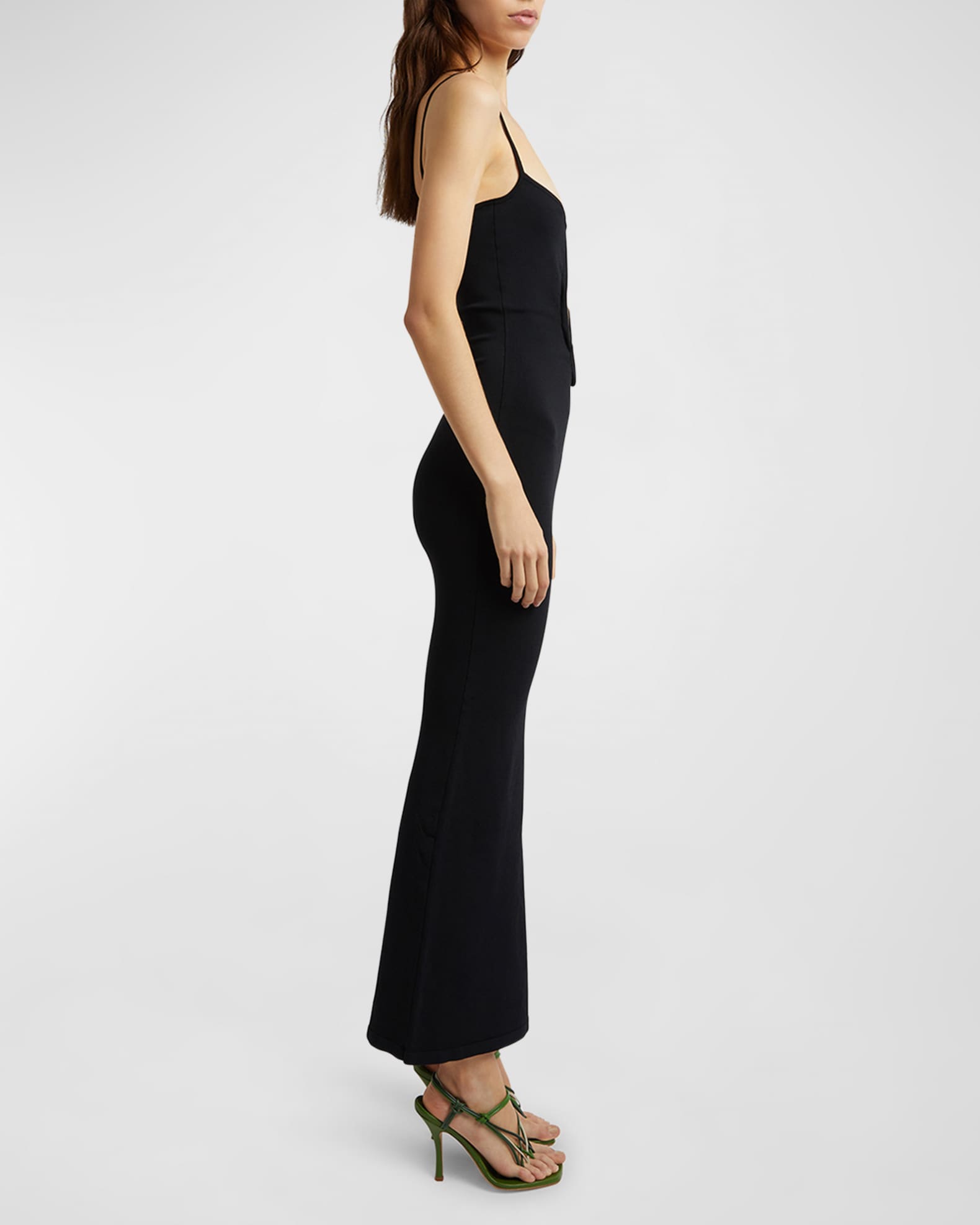 【関税込み】Christopher Esber ブラック Salacia スイムウェア Christopher Esber Salacia Plunging Wavy U-Ring Sleeveless